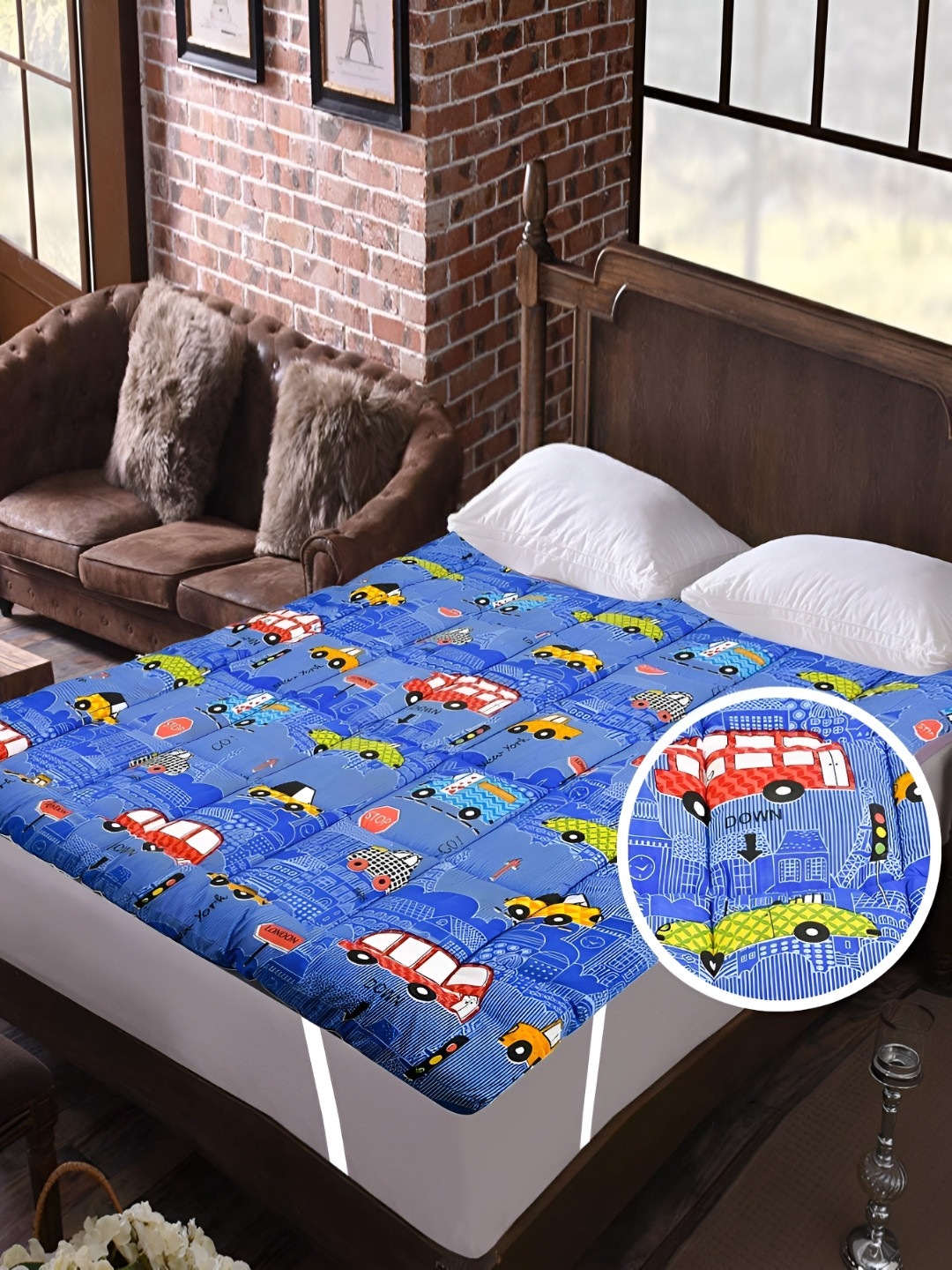 RRC Blue Water Resistant Mattress Protector