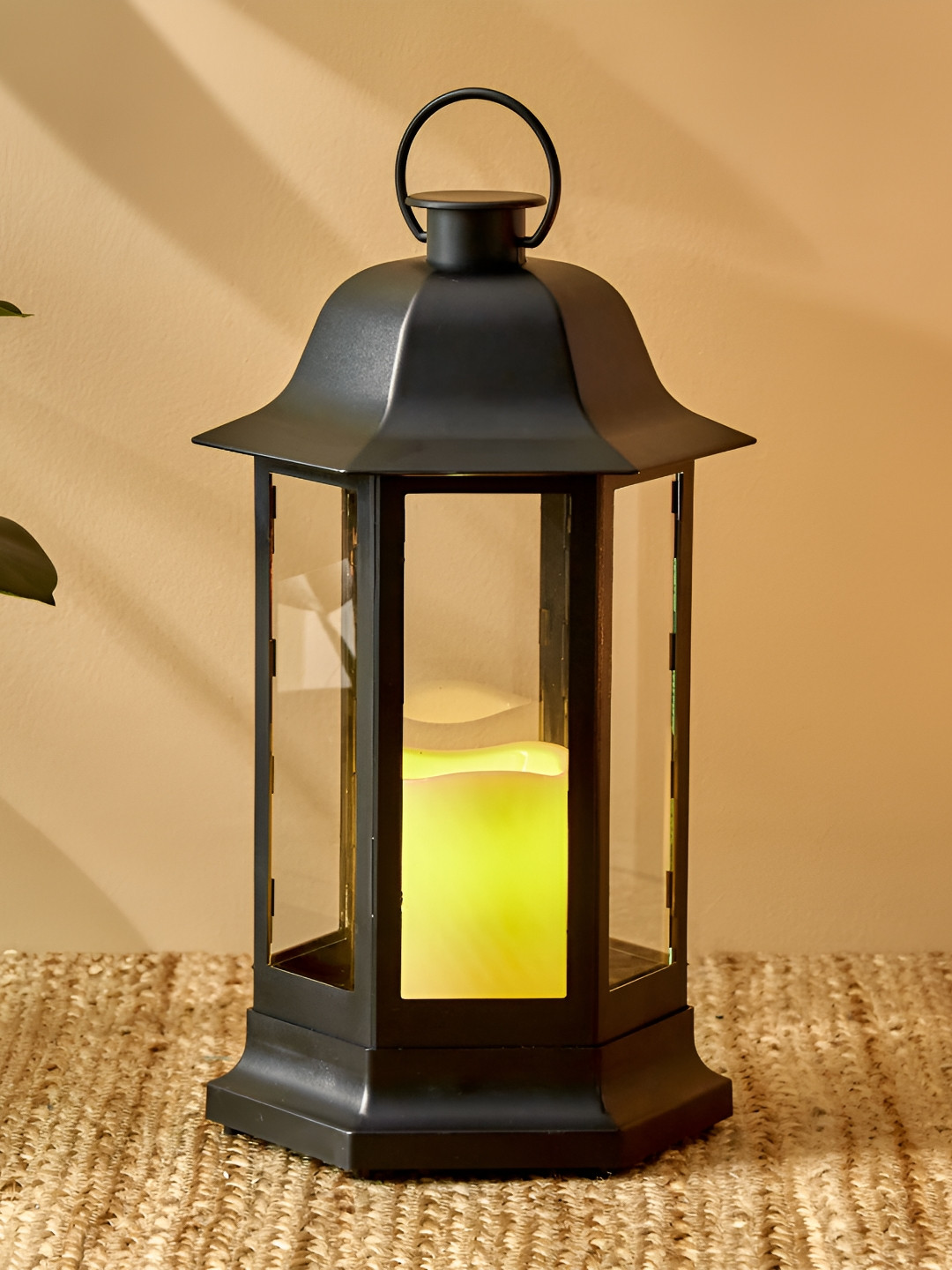 Home Centre Black Lantern Candle Holder