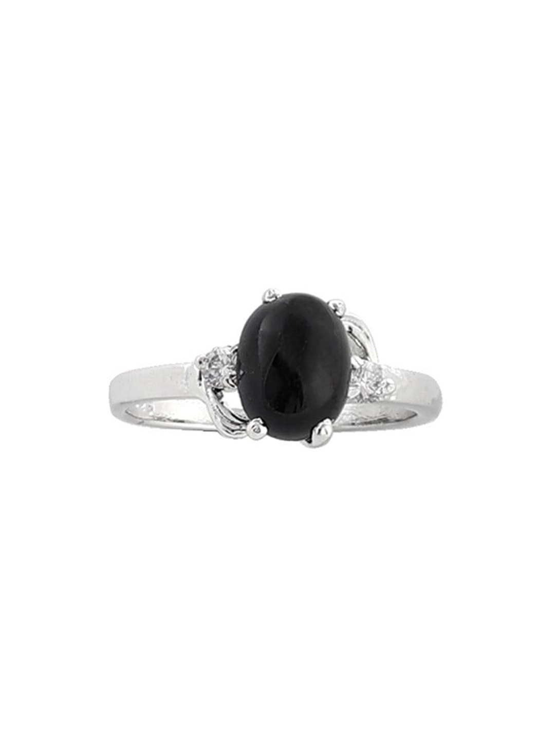 Exotic India Superfine Black Onyx Sterling Silver Ring