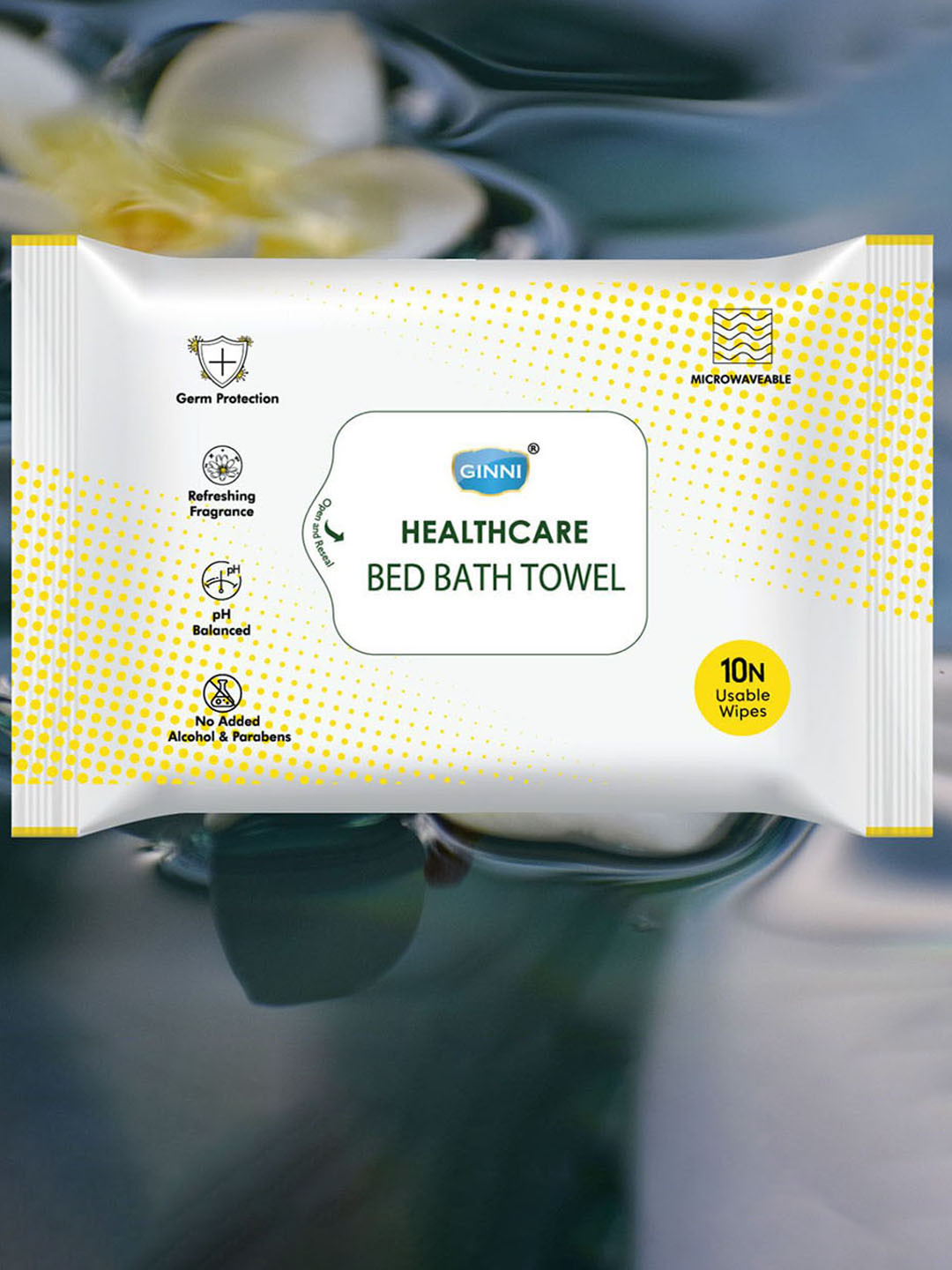 Ginni Set Of 5 Healthcare Bed Bath Towel - 10Pcs Each