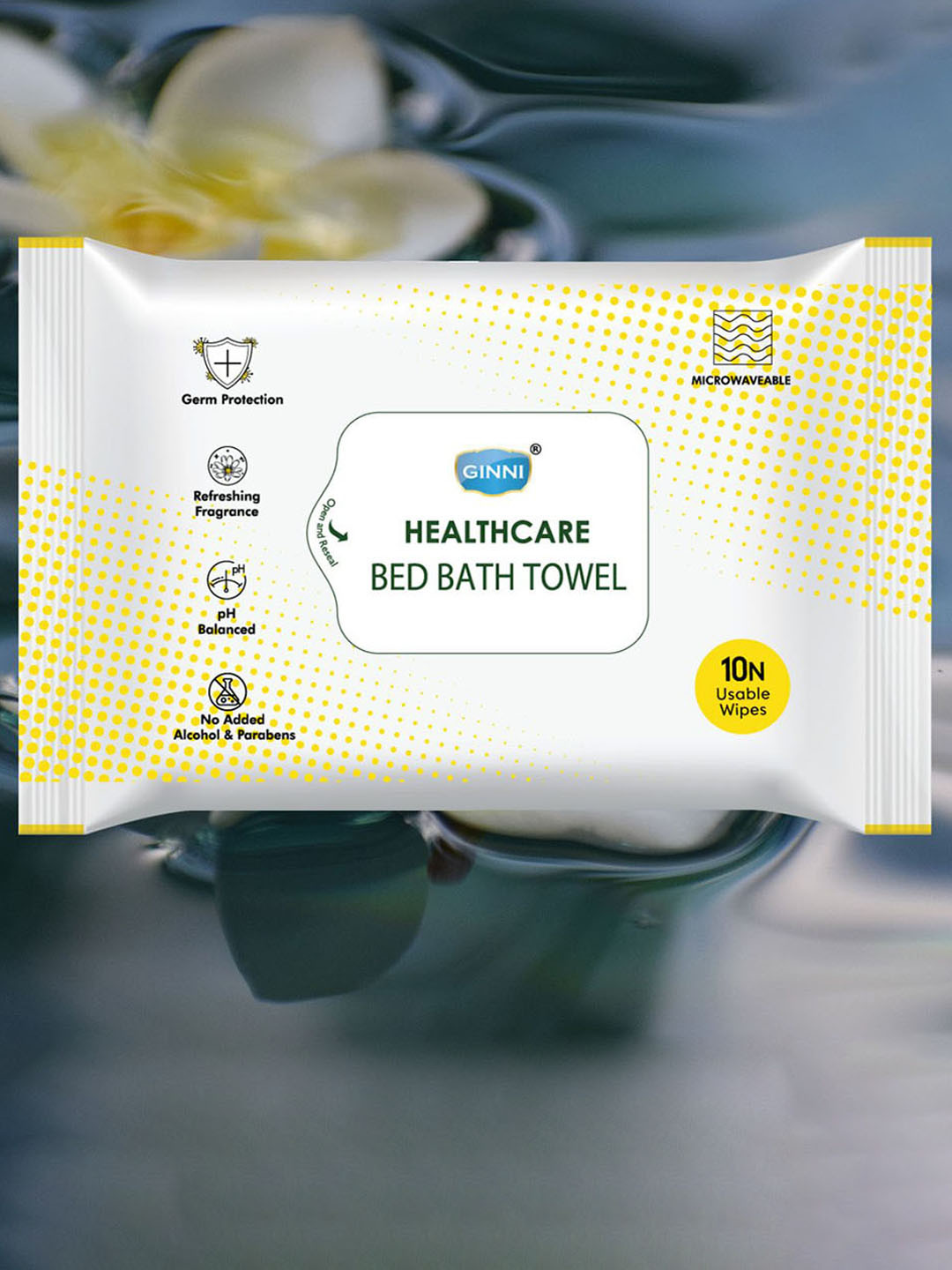 Ginni Set Of 3 Healthcare Bed Bath Towel - 10Pcs Each