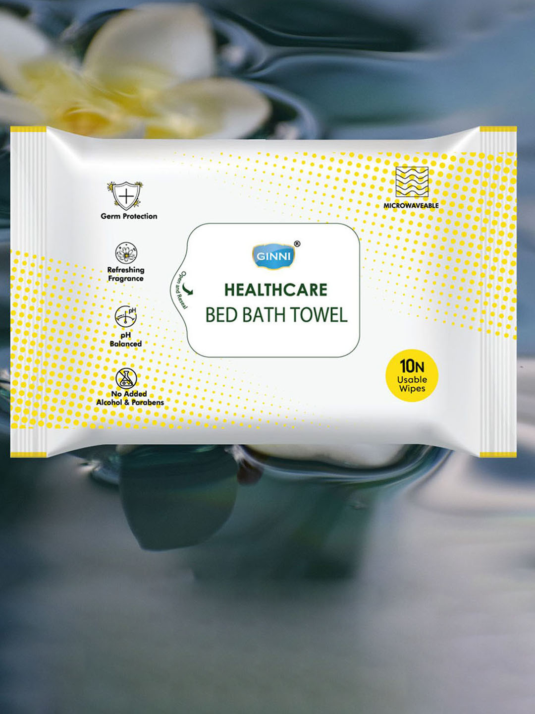 Ginni Set Of 2 Healthcare Bed Bath Towel - 10Pcs Each