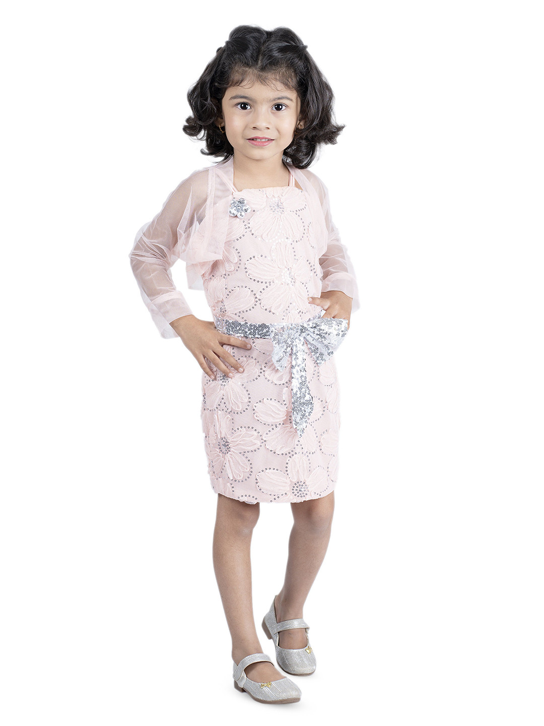 BAESD Patchwork Sequinned Shoulder Strap Sheath Dress