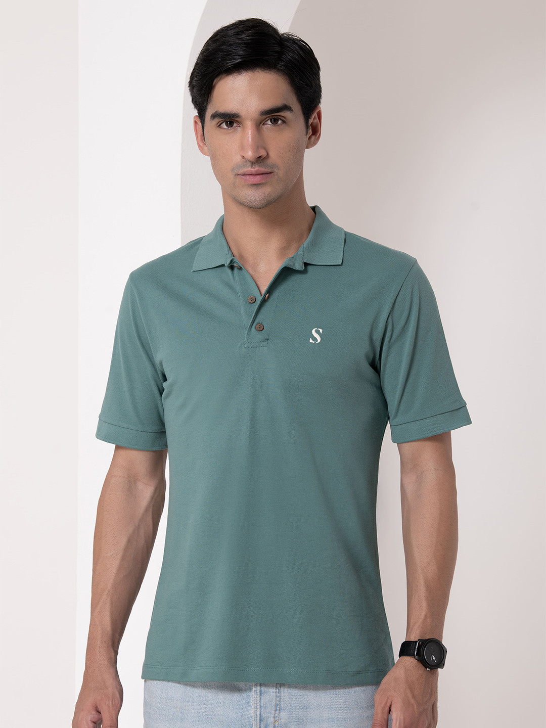 HOUSE OF S Men Henley Neck Pockets T-shirt