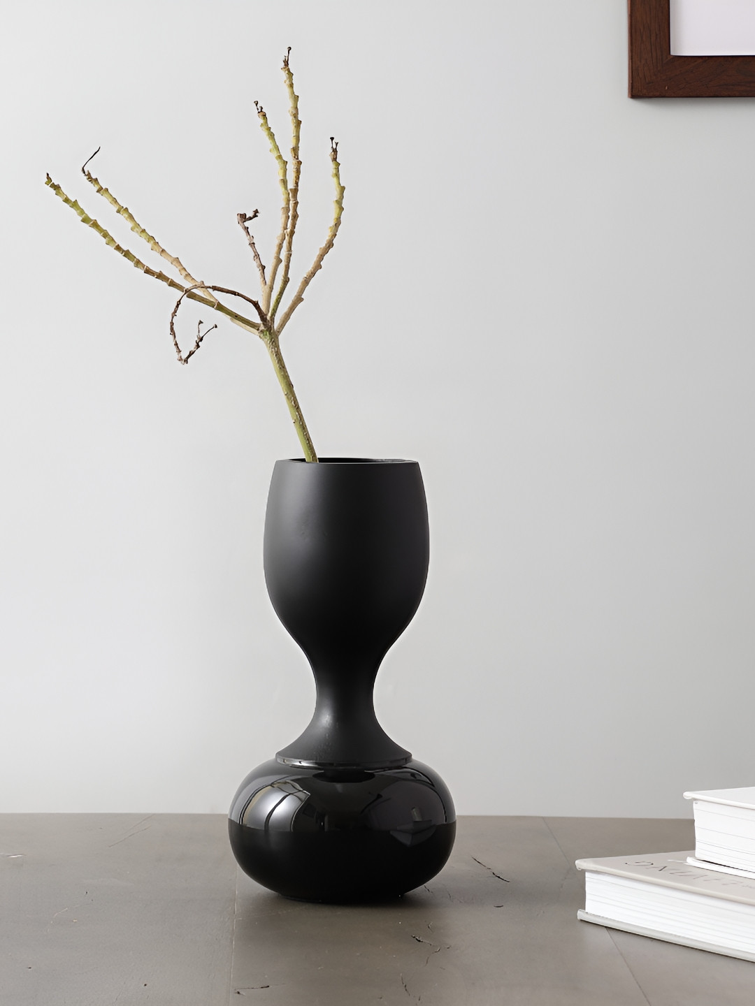 Decor de Maison Chalice Black Ceramic Vase