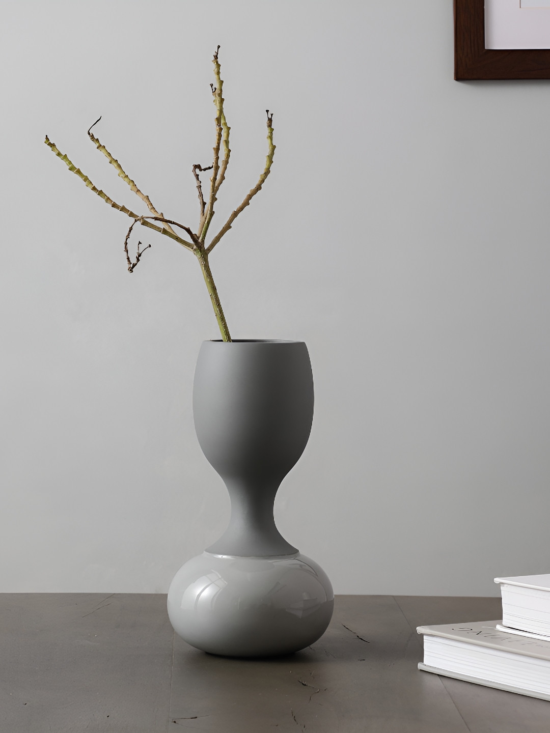 Decor de Maison Chalice Grey Ceramic Vase
