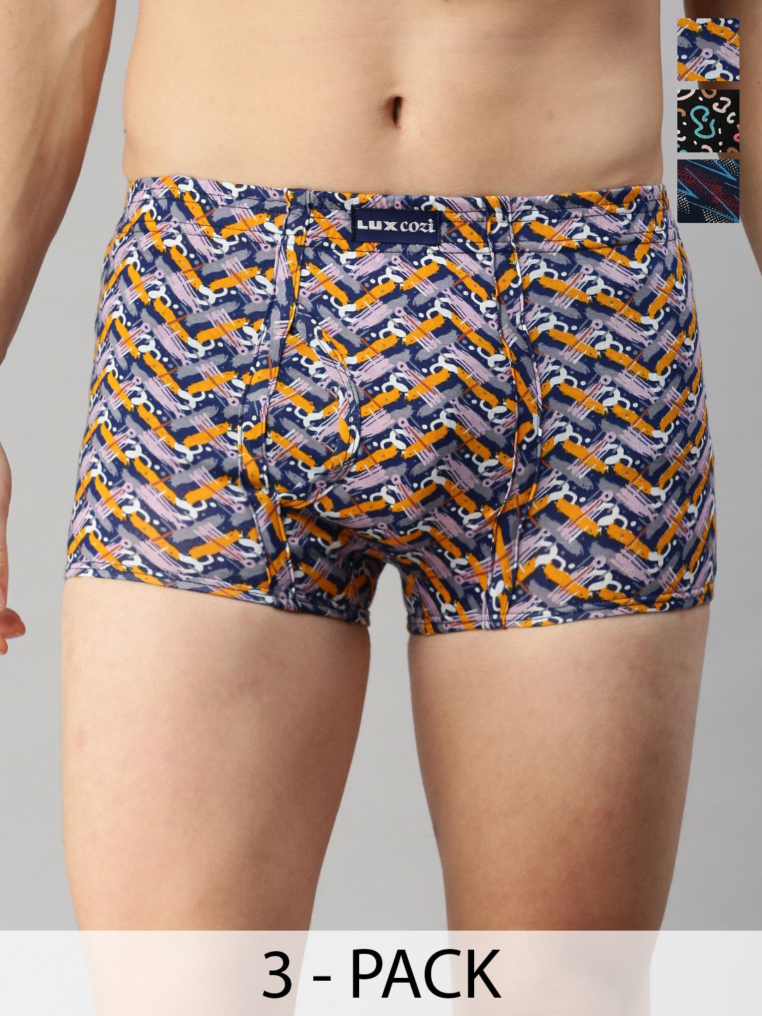 Lux Cozi Pack Of 3 Assorted Trunks CZ_BGT_SL_PRT_IE_AST4_3PC