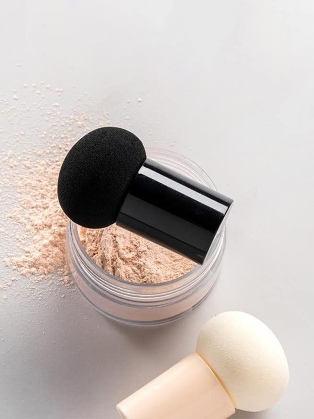 Facejewel Set Of 4 Mushroom Sponge Puff With Round Makeup Blender