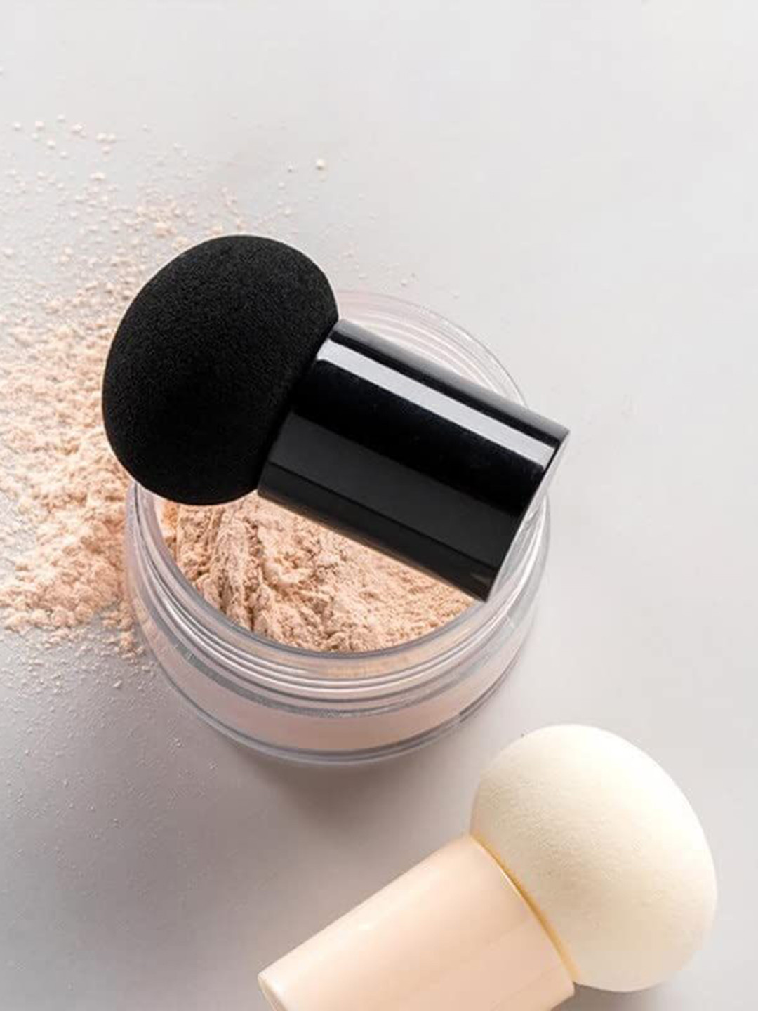 Facejewel Set Of 9 Mushroom Sponge Puff With Handle Case