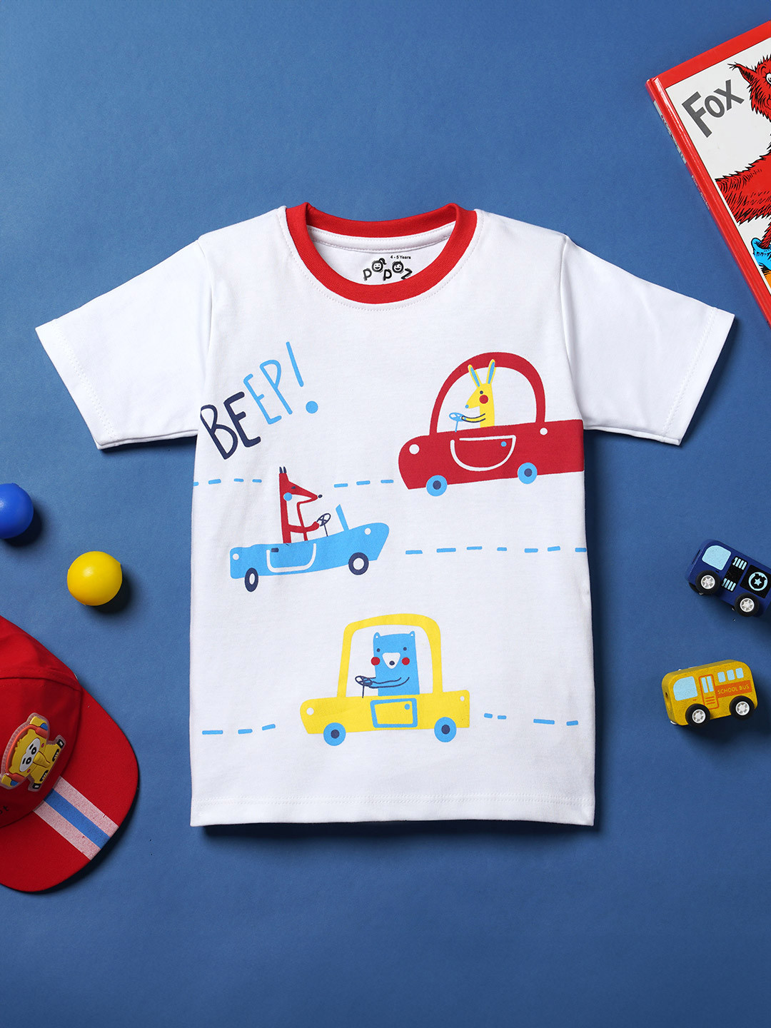 Desi Soota Kids Fun Cars Adventure Printed Pure Cotton T Shirt