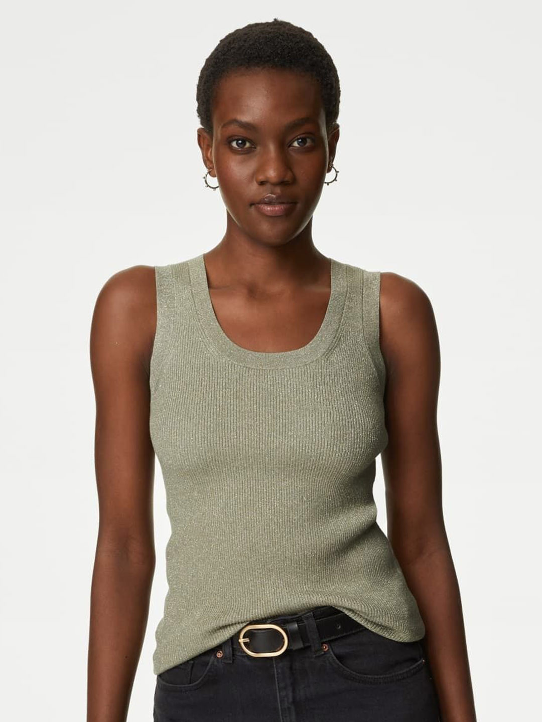 Marks & Spencer Scoop Neck Sleeveless Tank Top