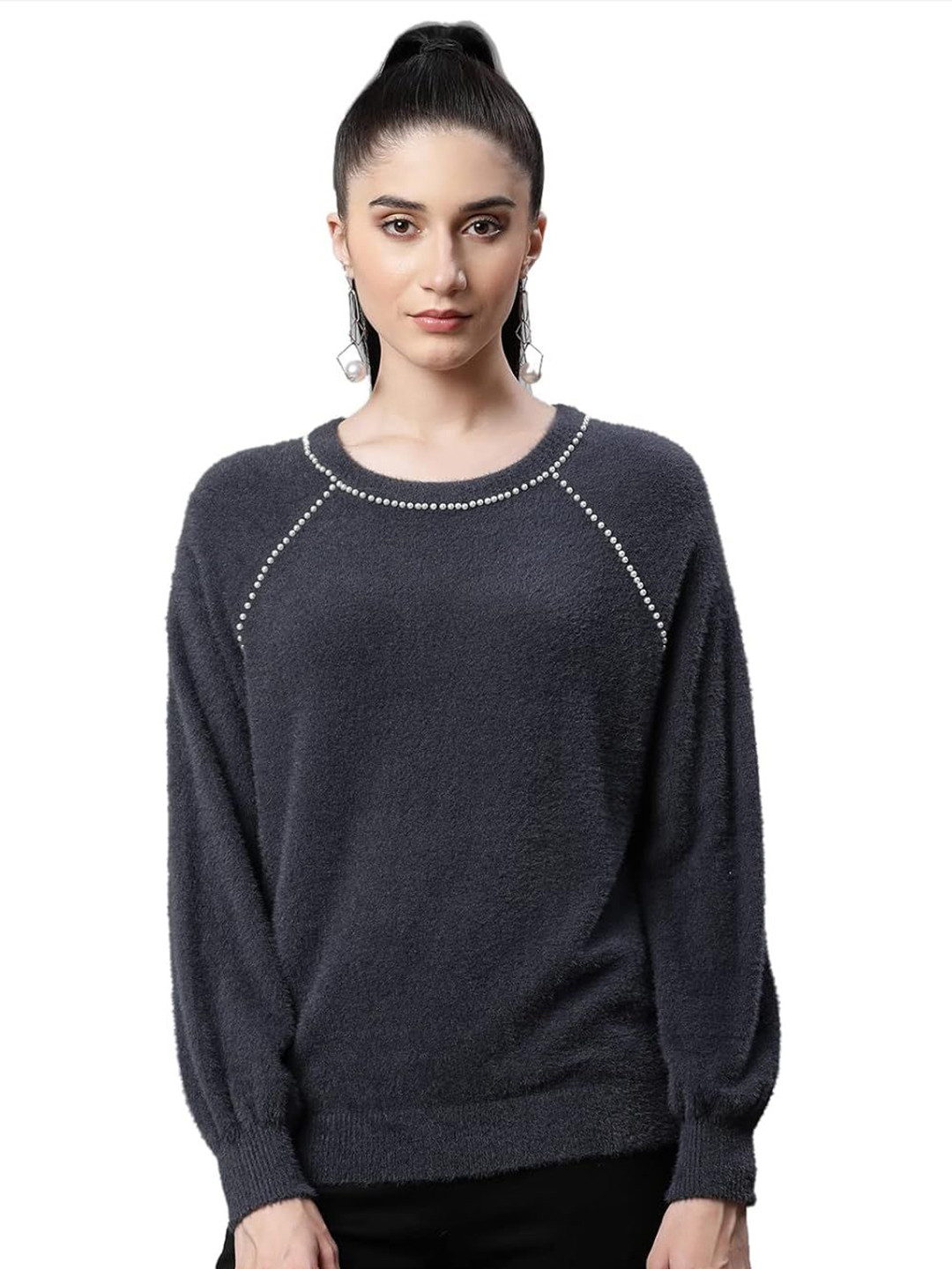 Global Republic Women Pullover with Embellished Detail