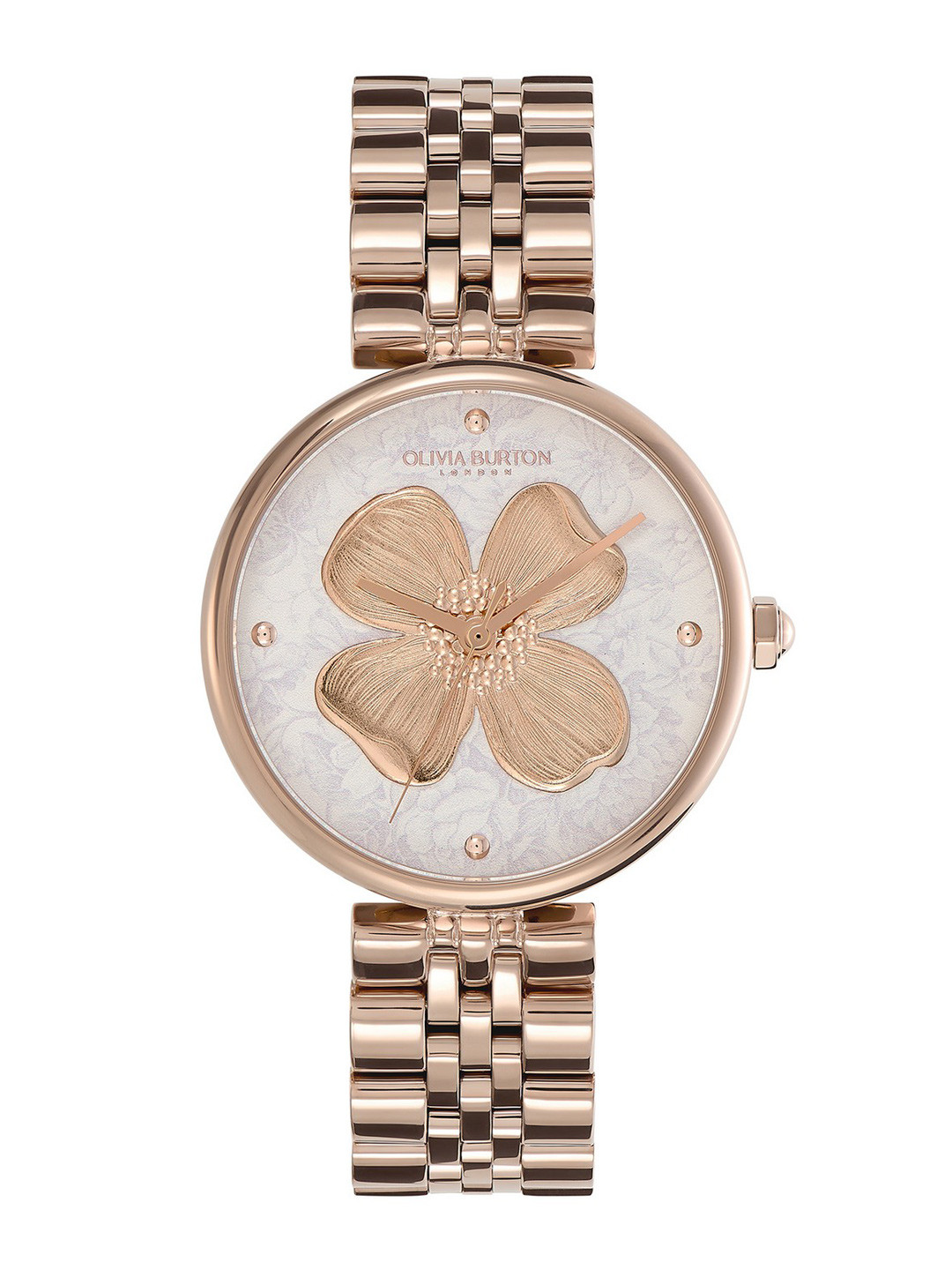 Olivia Burton Women Dogwood Embellished Analogue Watch 24000090