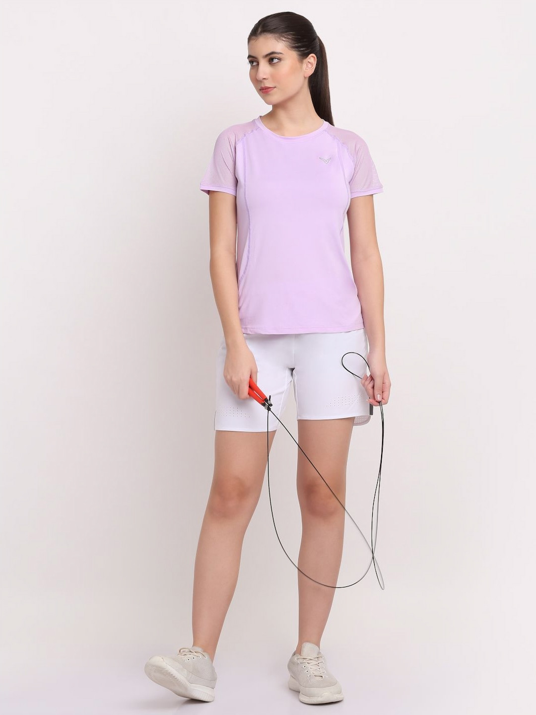 Invincible Women Drop-Shoulder Sleeves Raw Edge T-shirt