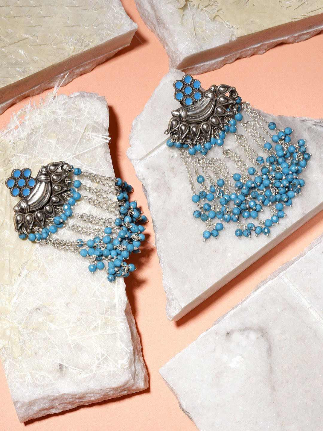 Exotic India Arizona Turquoise Sterling Silver Earrings