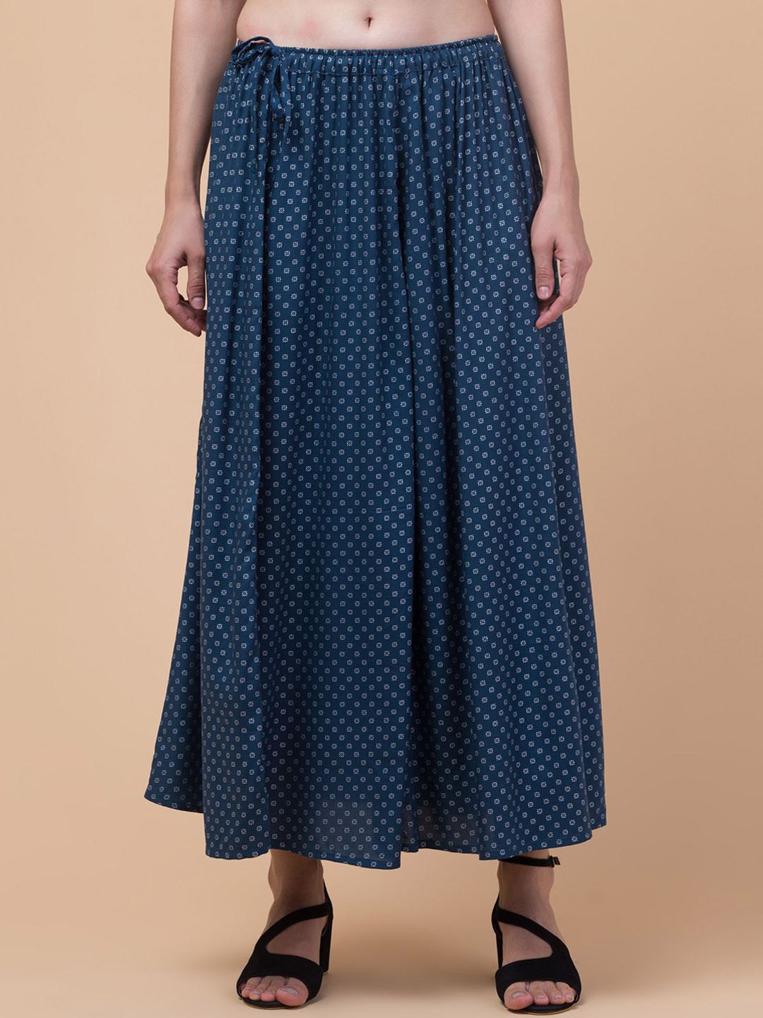 Hive91 Printed A-Line Maxi Skirt