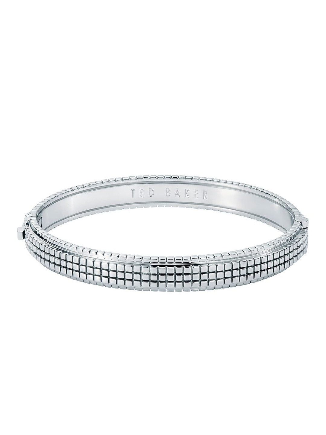 Ted Baker Silver-Plated Cherlie Matrix Hinged Bangles