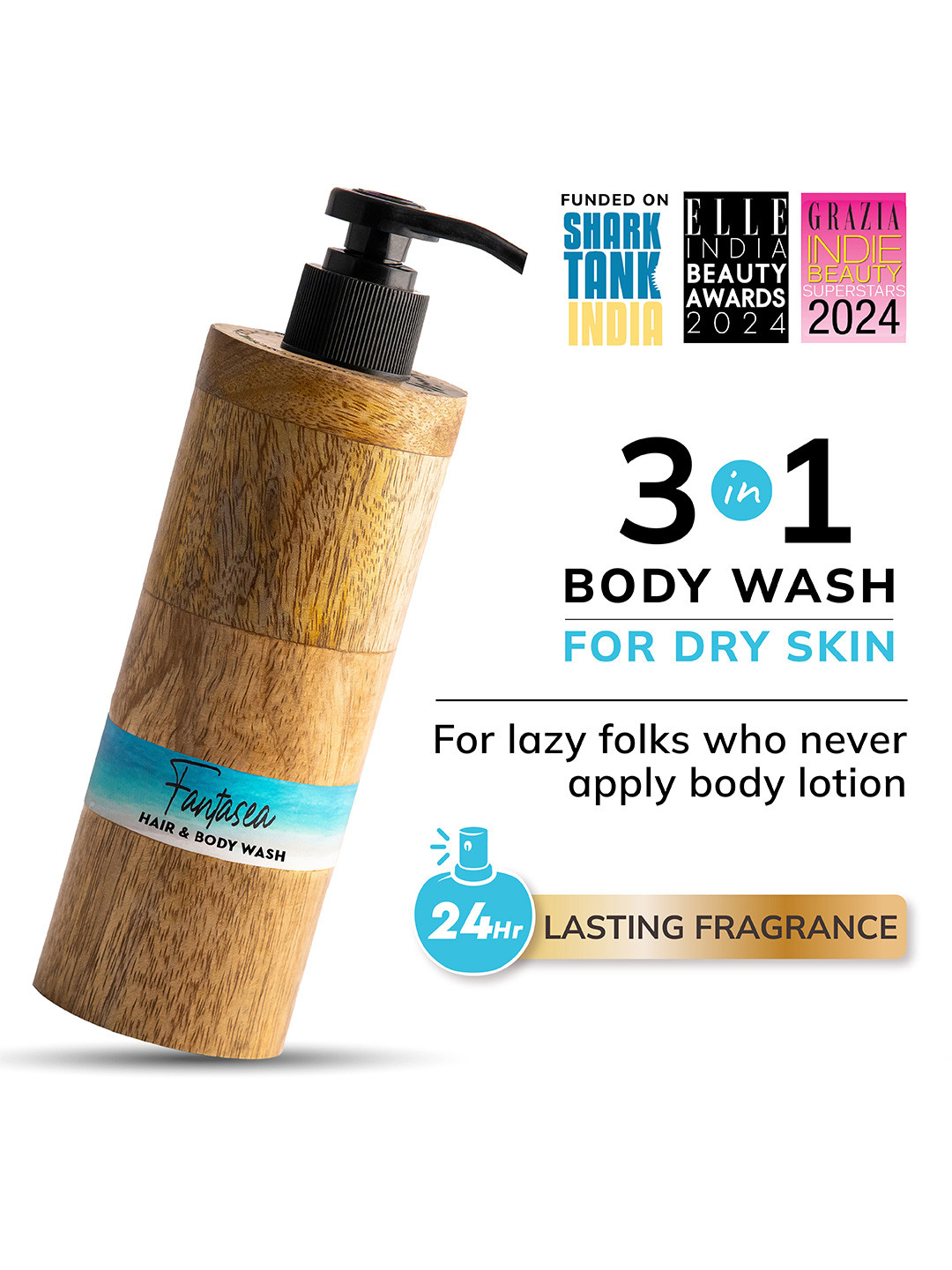 Mintree Organic Ocean Fantasea Hair & Body Wash For Dull & Tanned Skin 300ml