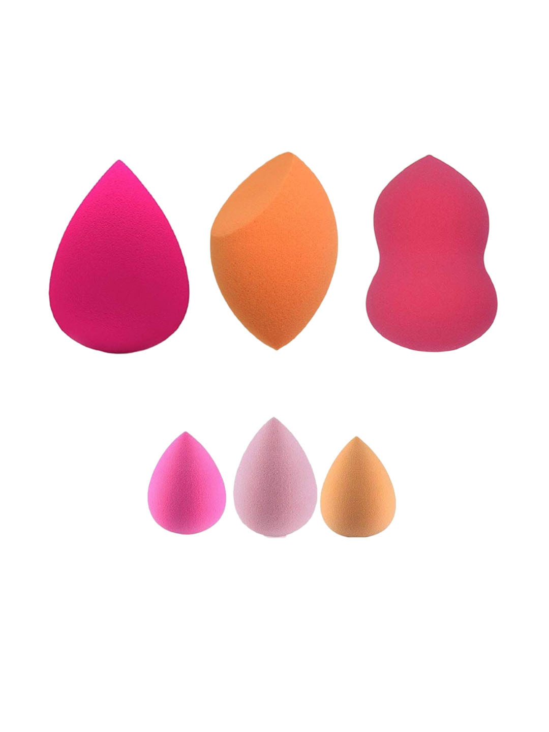 Facejewel Set of 6 Large & Mini Makeup Sponge Blender