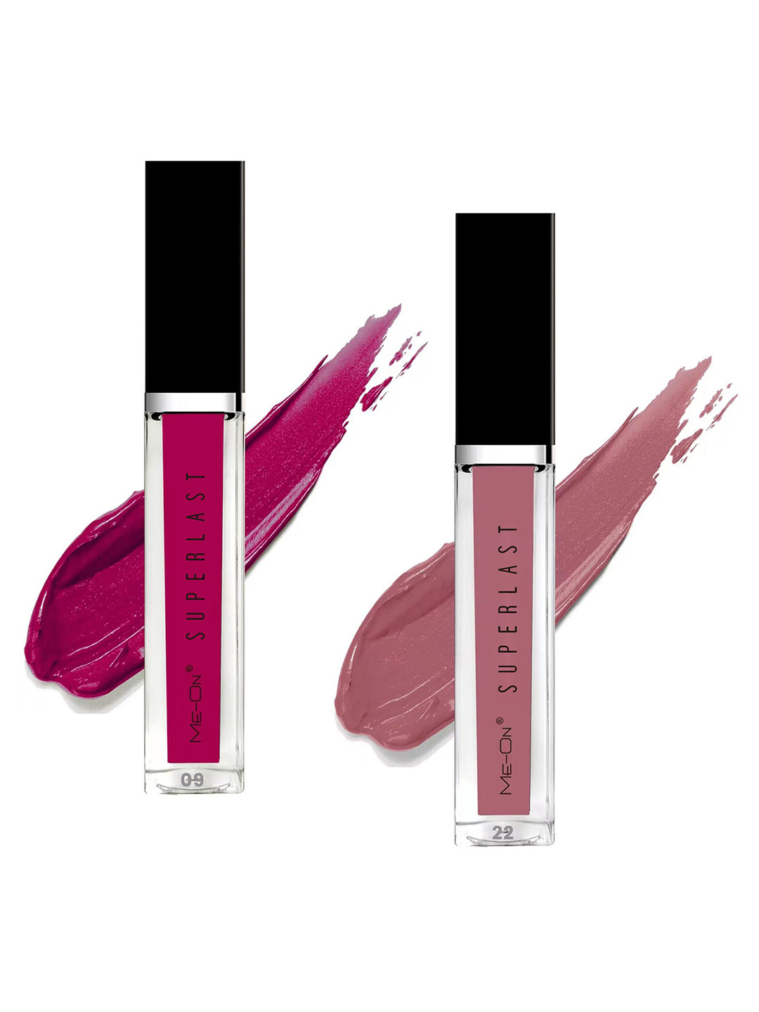 ME-ON Set of 2 Superlast Long Lasting Lip Gloss 6 ml each - Shade 09 & 22