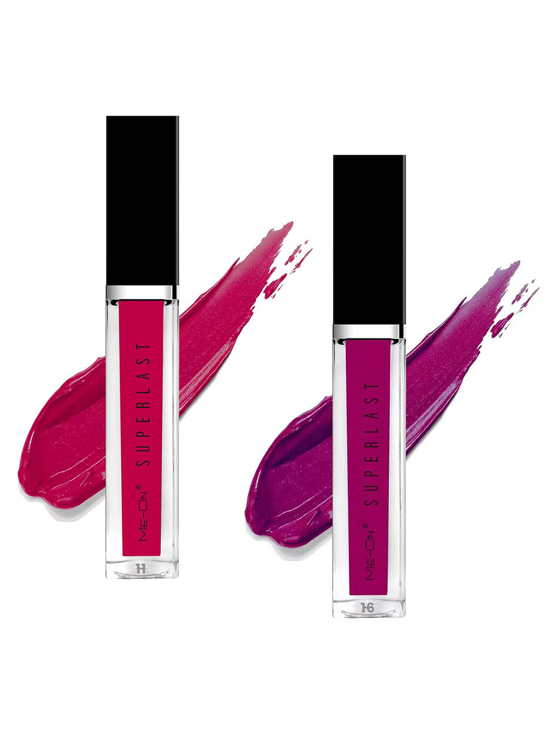 ME-ON Set of 2 Superlast Long Lasting Lip Gloss 6 ml each - Shade 11 & 16
