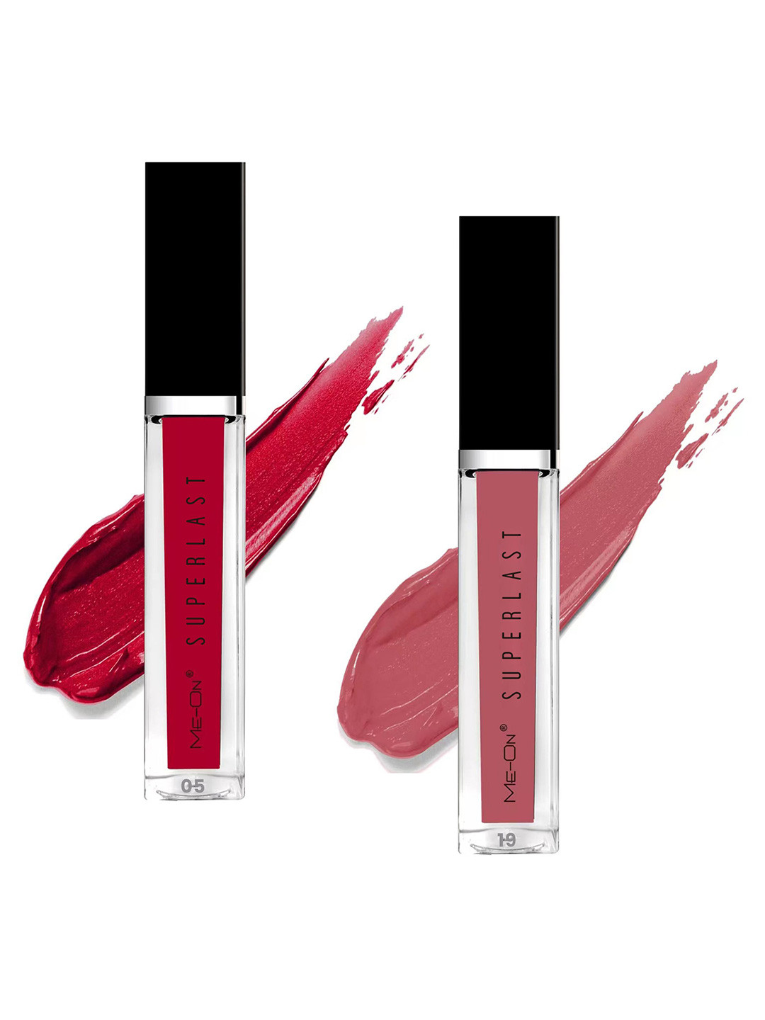 ME-ON Set of 2 Superlast Long Lasting Lip Gloss 6 ml each - Shades 05 & 19