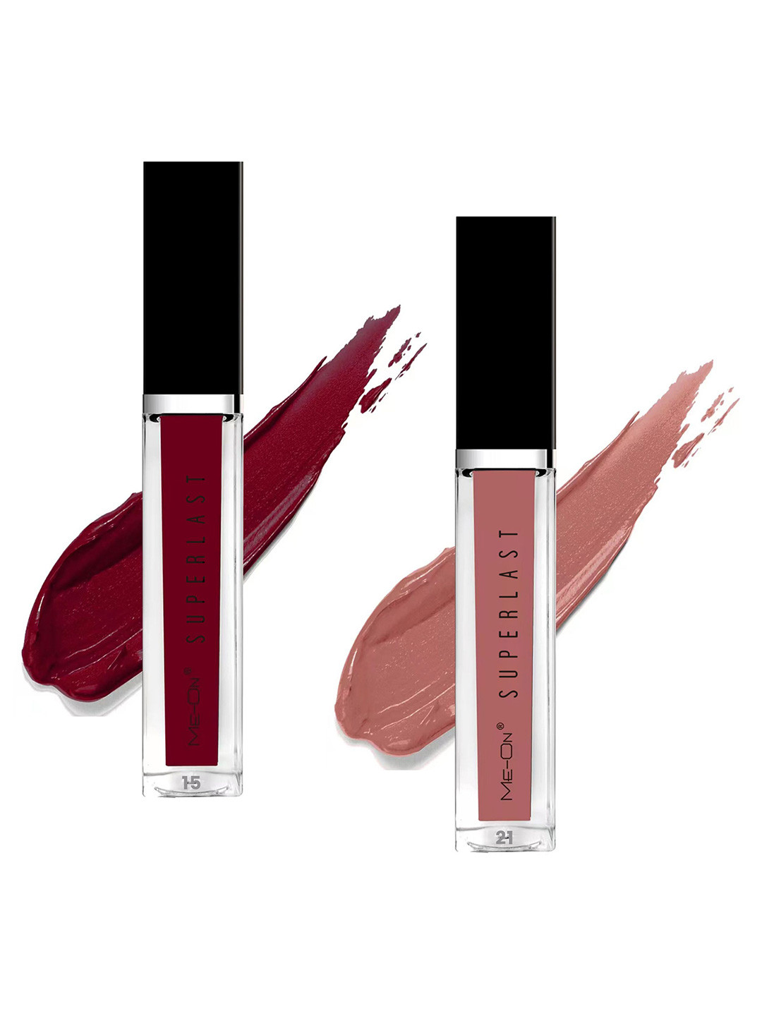 ME-ON Set of 2 Superlast Long Lasting Lip Gloss 6 ml each - Shade 15 & 21
