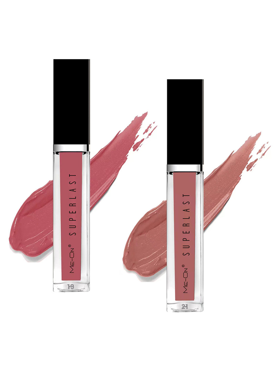 ME-ON Set Of 2 Superlast Waterproof Matte Liquid Lip Gloss 6ml Each - Shade 19 & 21
