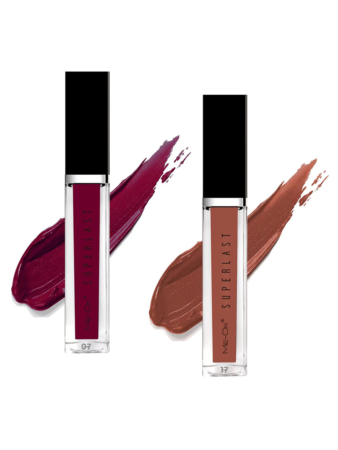 ME-ON Set of 2 Superlast Long Lasting Lip Gloss 6 ml each - Shades 07 & 17