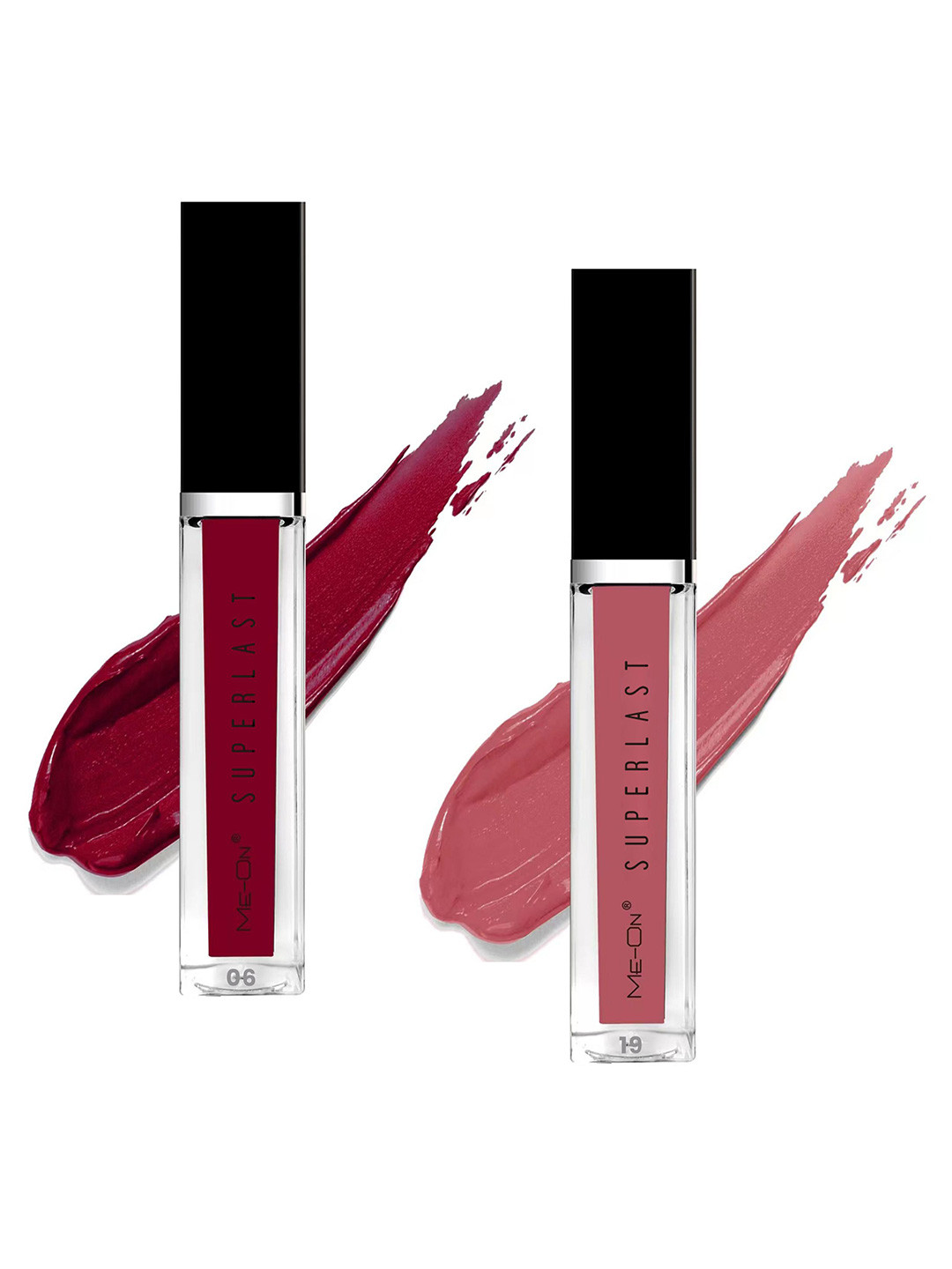 ME-ON Set Of 2 Superlast Waterproof Matte Liquid Lip Gloss 6ml Each - Shade 06 & 19