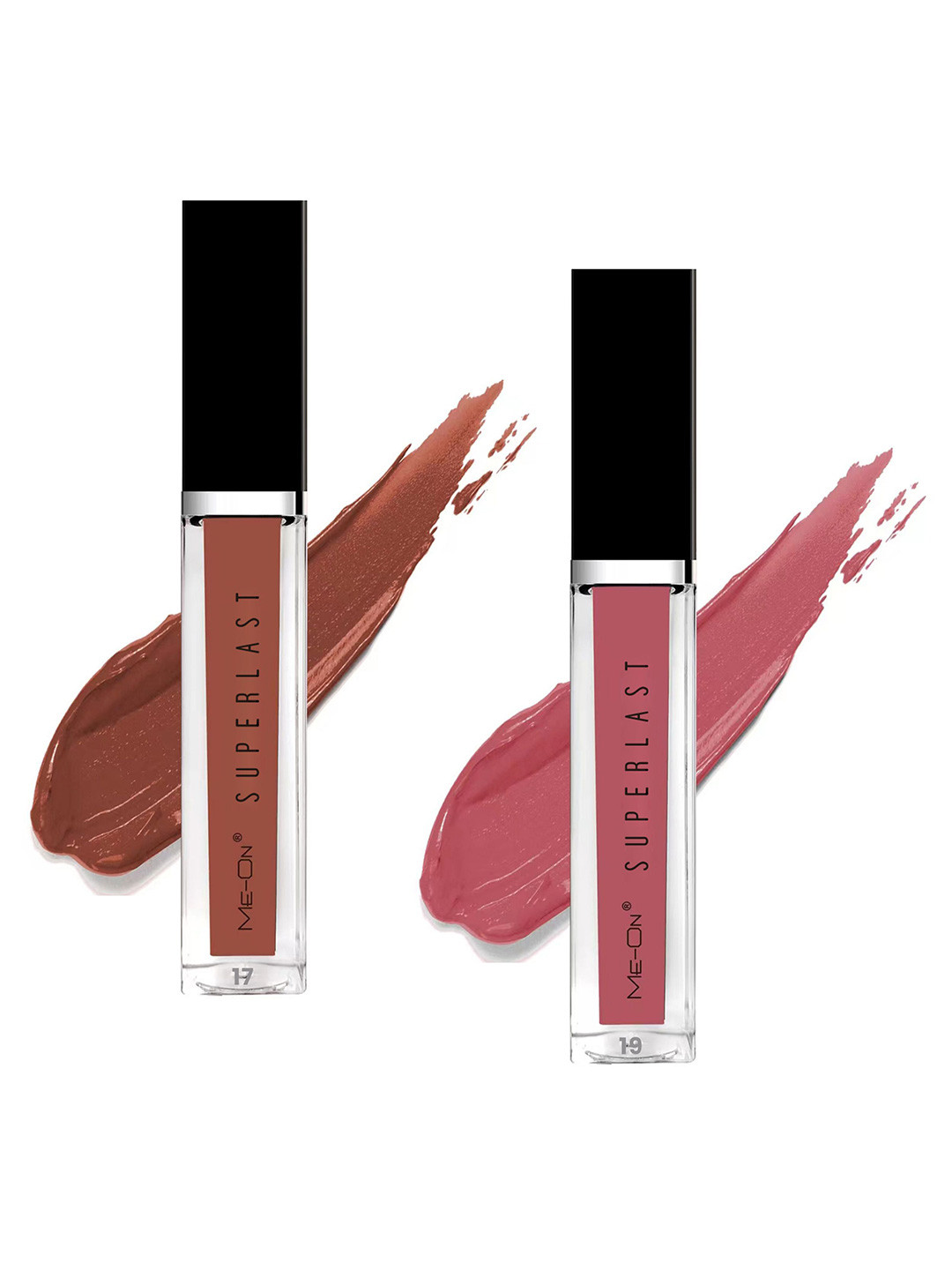 ME-ON Set of 2 Superlast Long Lasting Lip Gloss 6 ml each - Shades 17-19