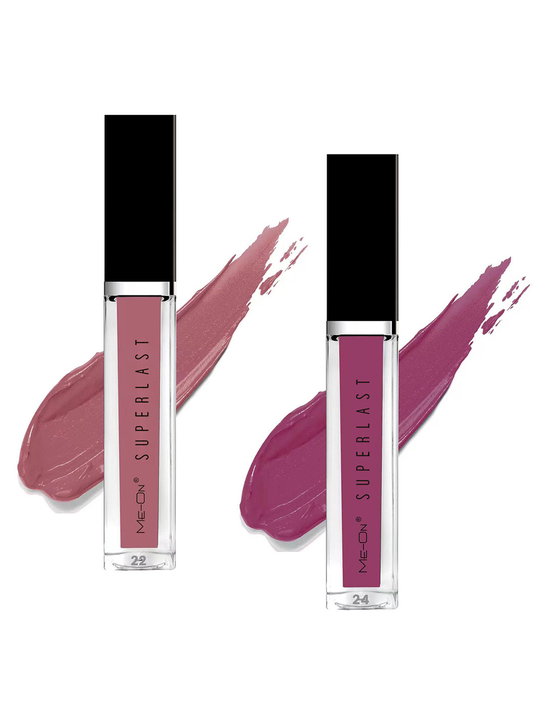 ME-ON Superlast Set Of 2 Matte Liquid Lipstick -Shade 22-24