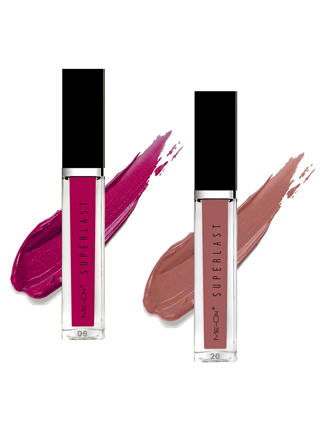 ME-ON Set Of 2 Superlast Waterproof Matte Liquid Lip Gloss 6ml Each - Shade 09 & 20