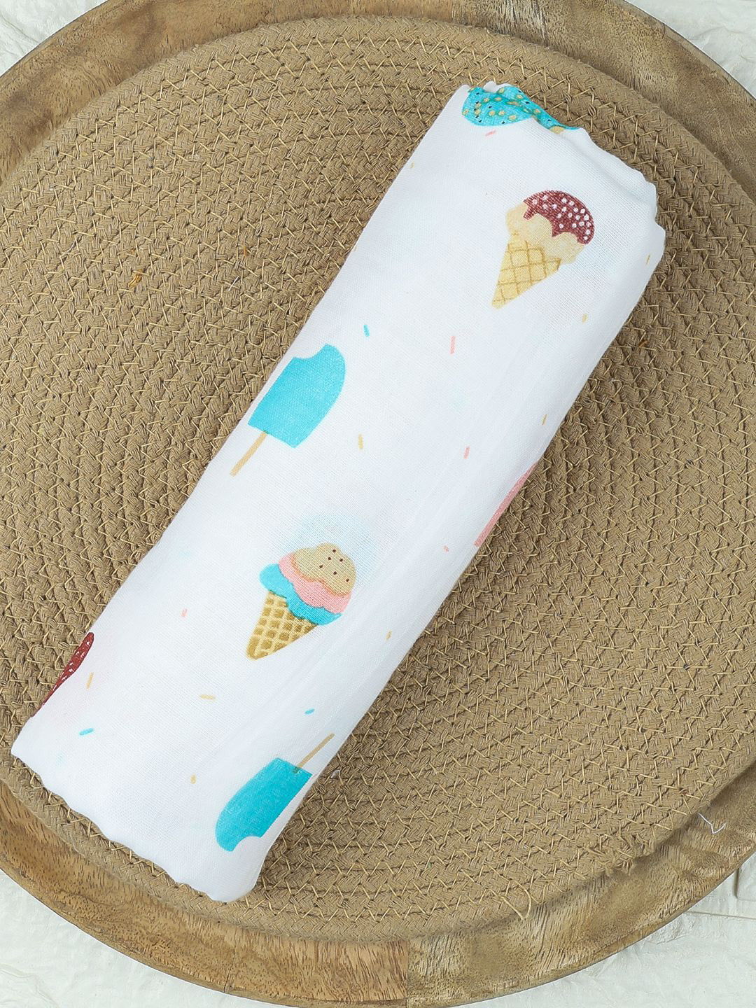 Moms Home Printed Muslin Swaddle