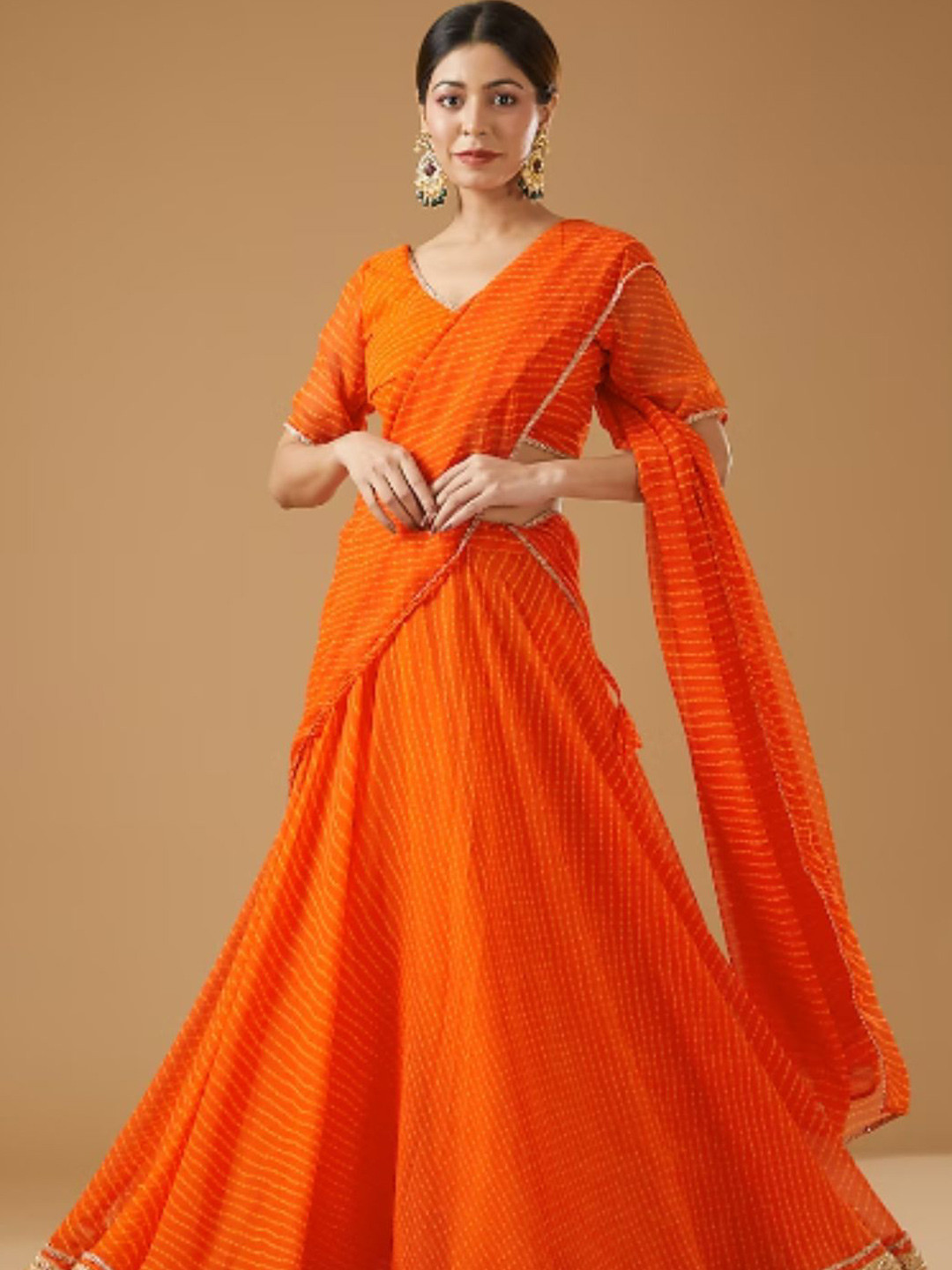 Bandhani Printed Lehenga Choli With Dupatta 5