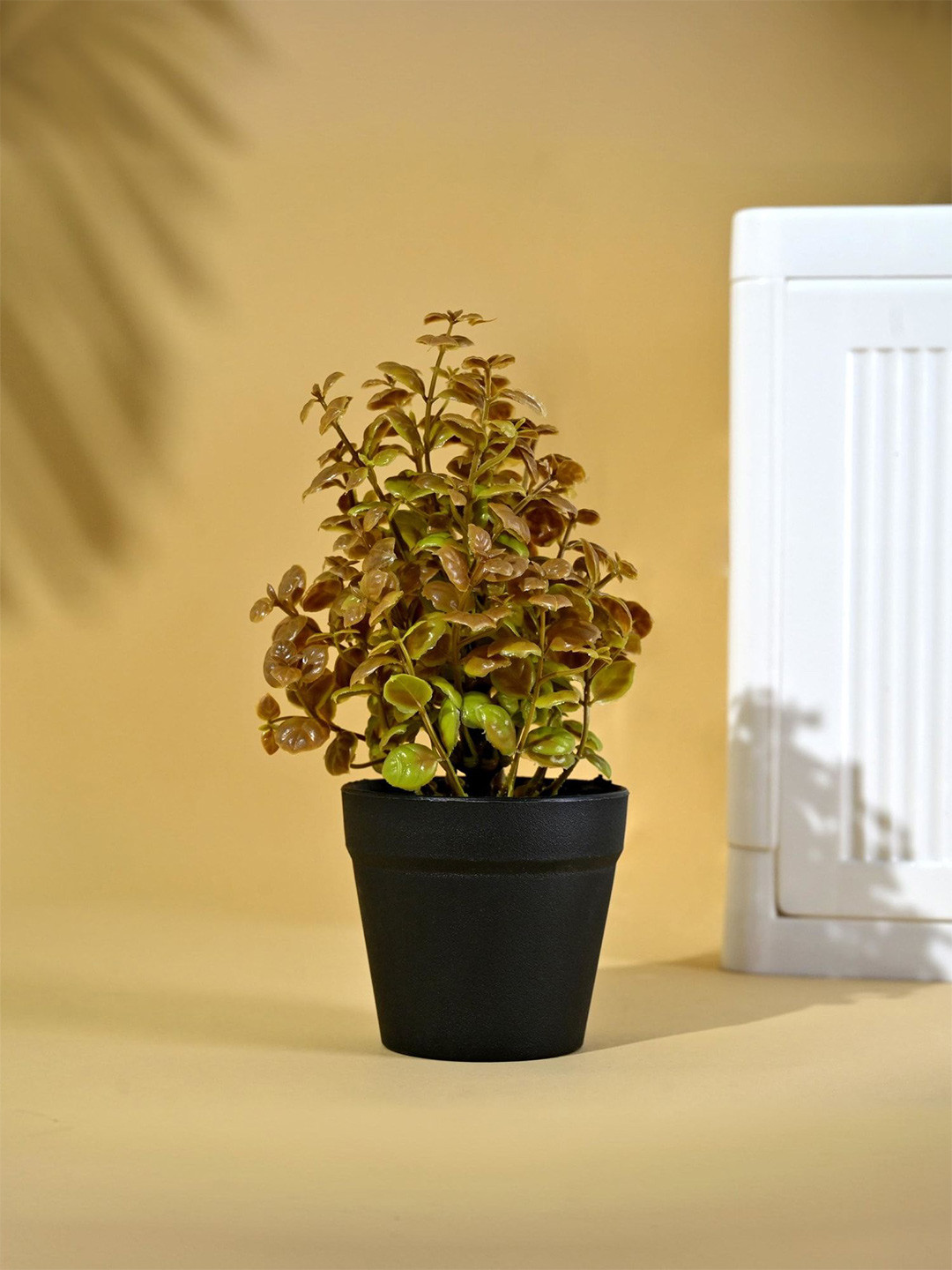 Kuber Industries Green Grass Artificial Plant With Pot