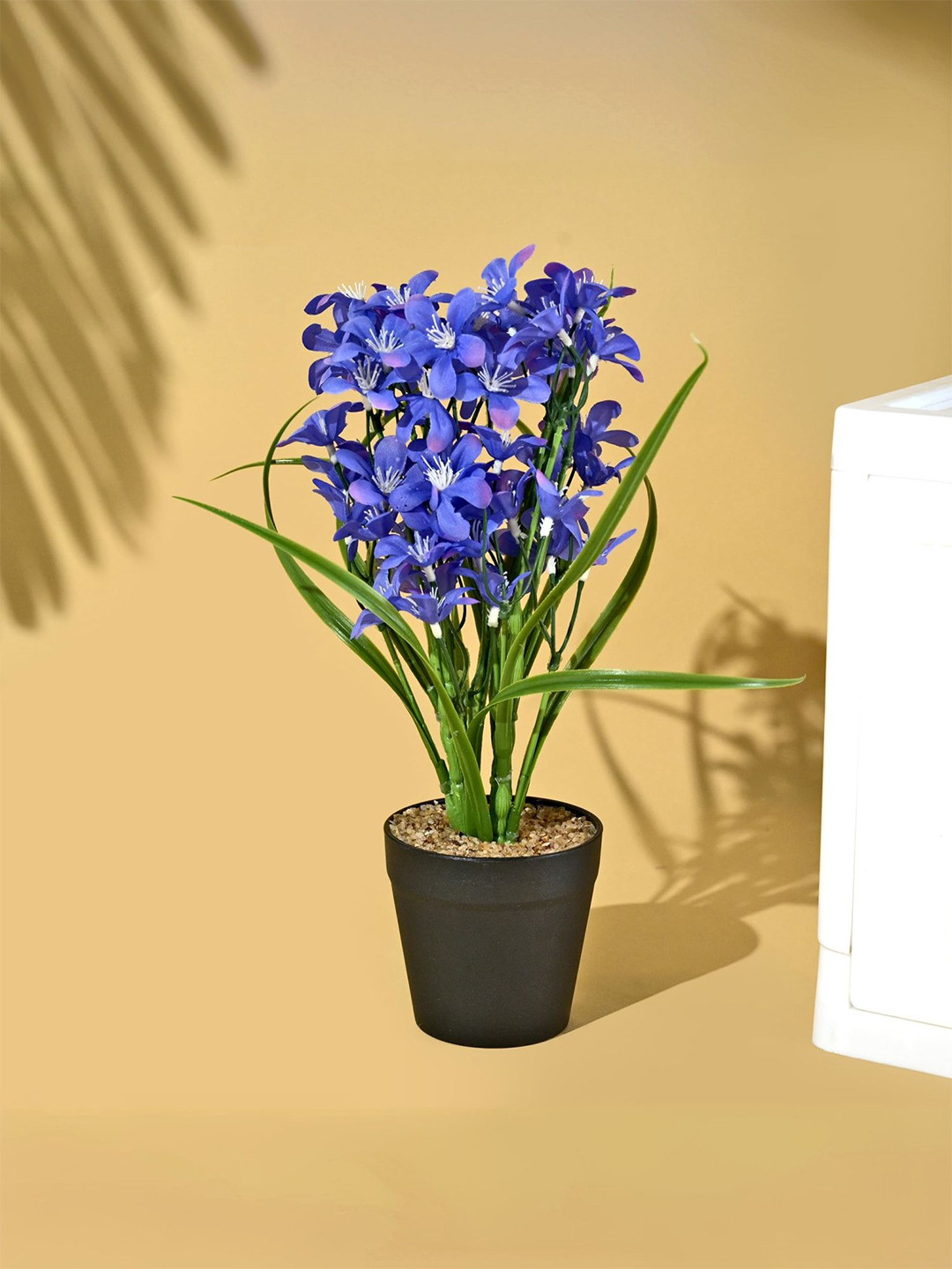 Kuber Industries Purple Jasmine Artificial Flower With Pot