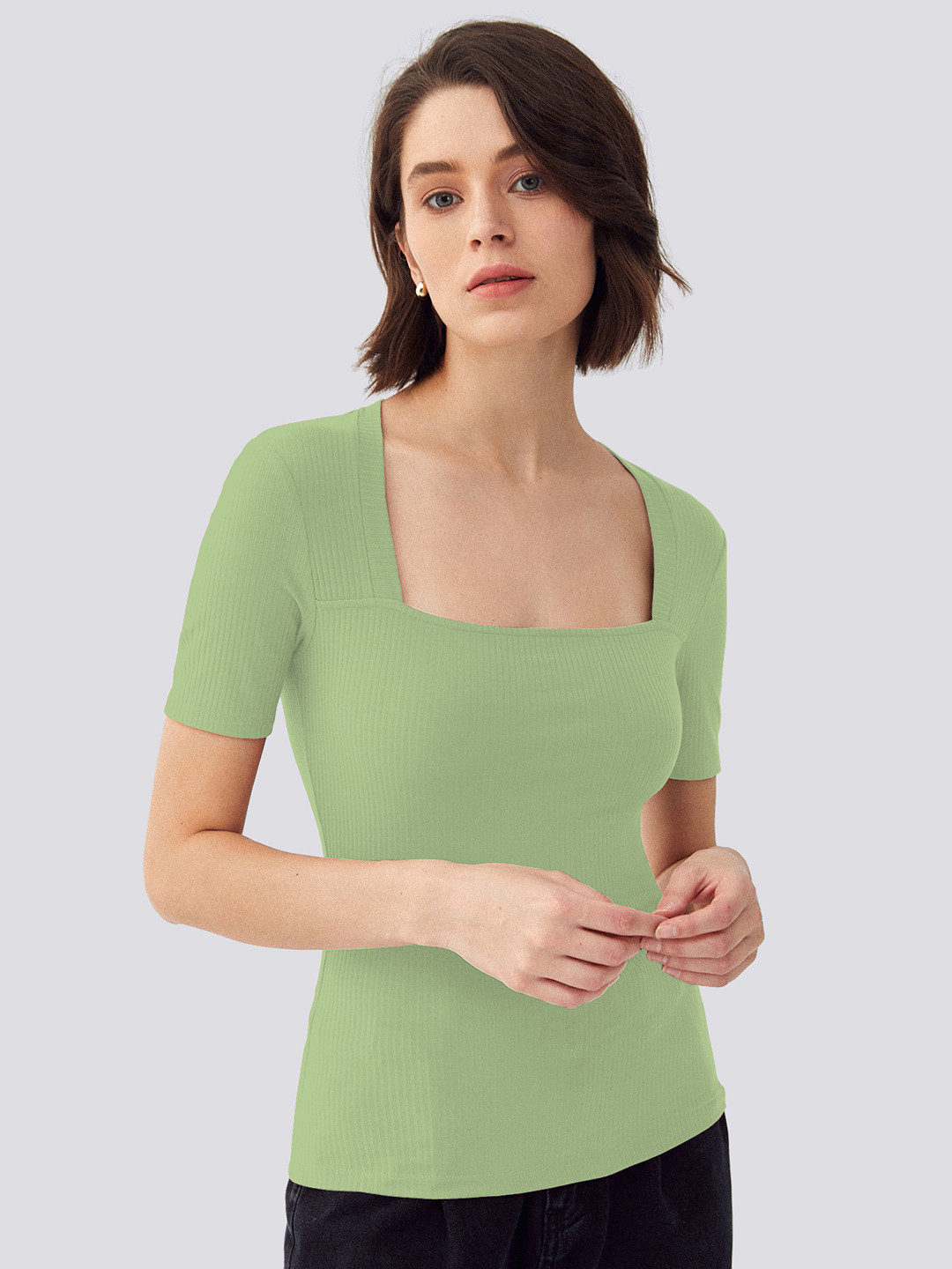 BAESD Sheen Sheer Top
