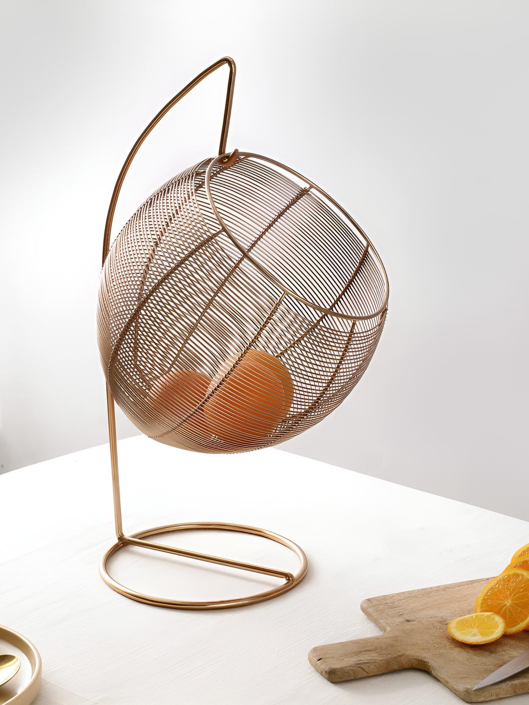 Decor de Maison Skye's Copper Toned Textured Fruit & Bread Basket