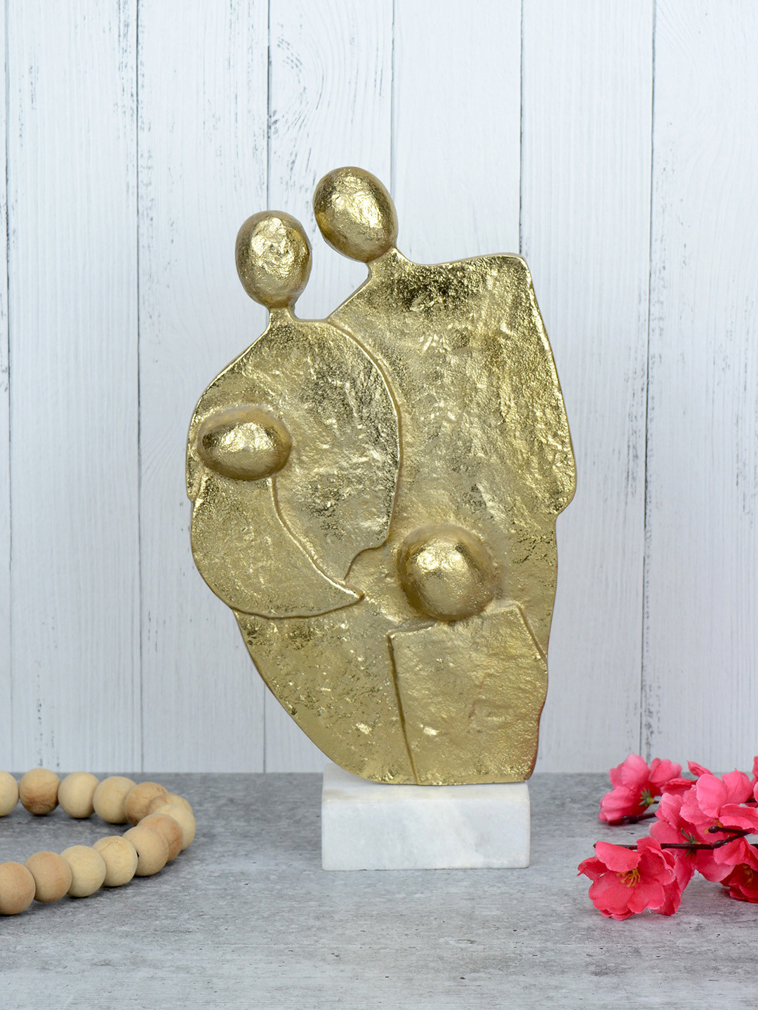 Maison Modern Cherish Family Gold Metal Metallic Living Room Medium Showpiece - 14.2 Inches