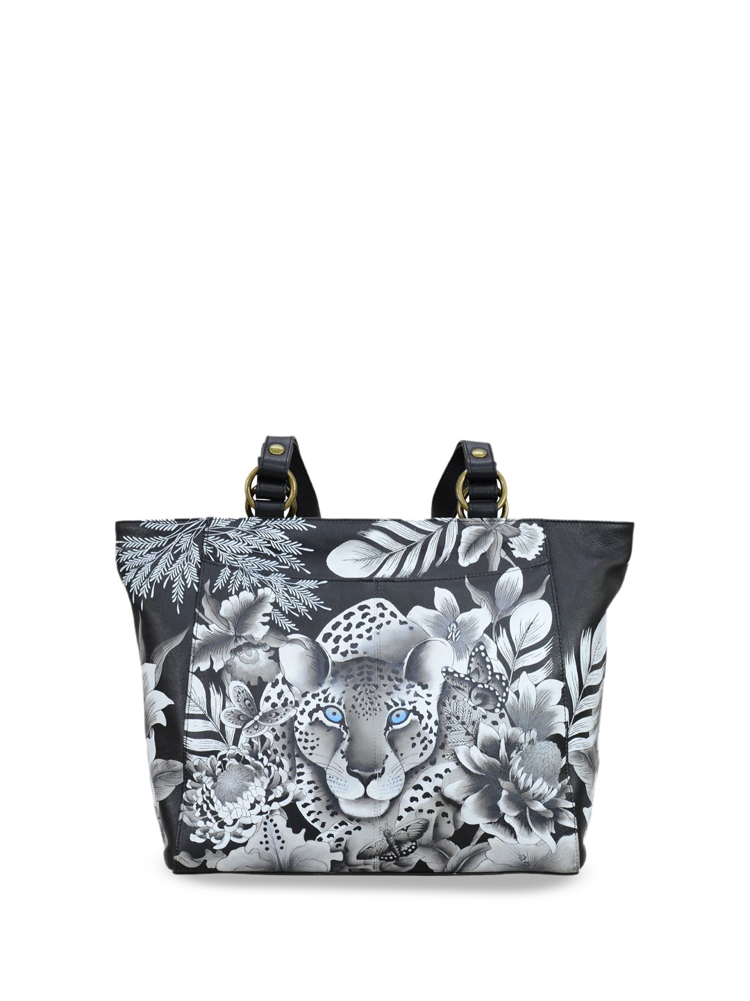 Anuschka Women's Cleopatra's Leopard Handpainted Leather Classic Tote