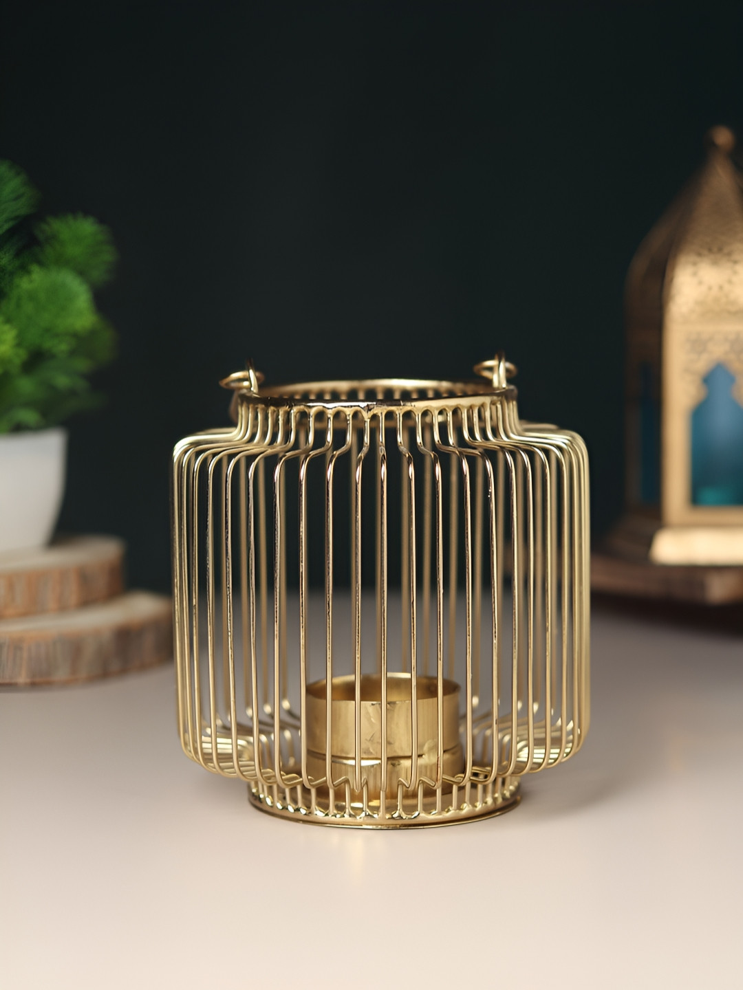 Decor de Maison Orla Gold Toned Metal Candle Holder
