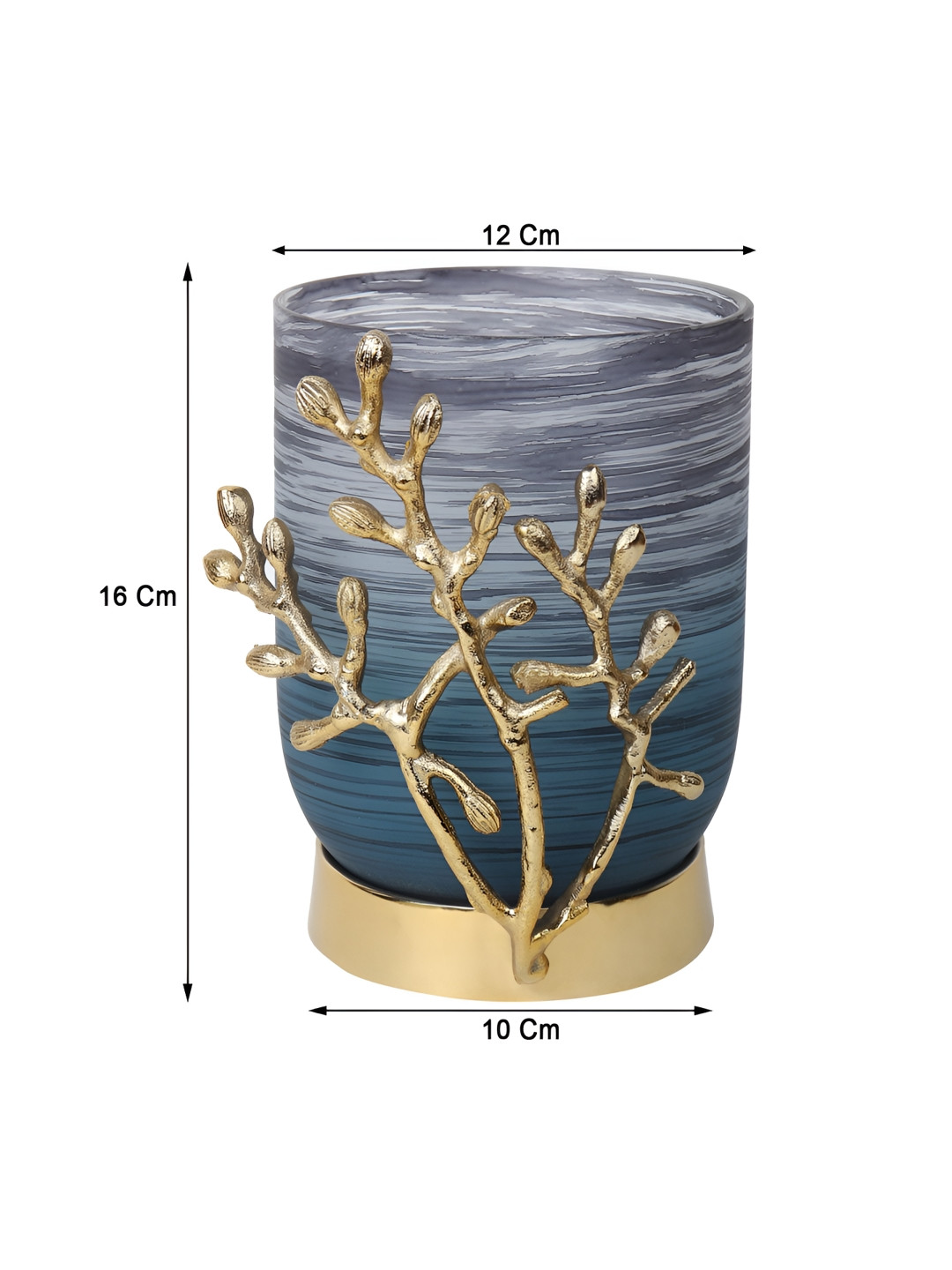 Decor de Maison Grey & Gold toned Cylindrical Shape Flower Vases