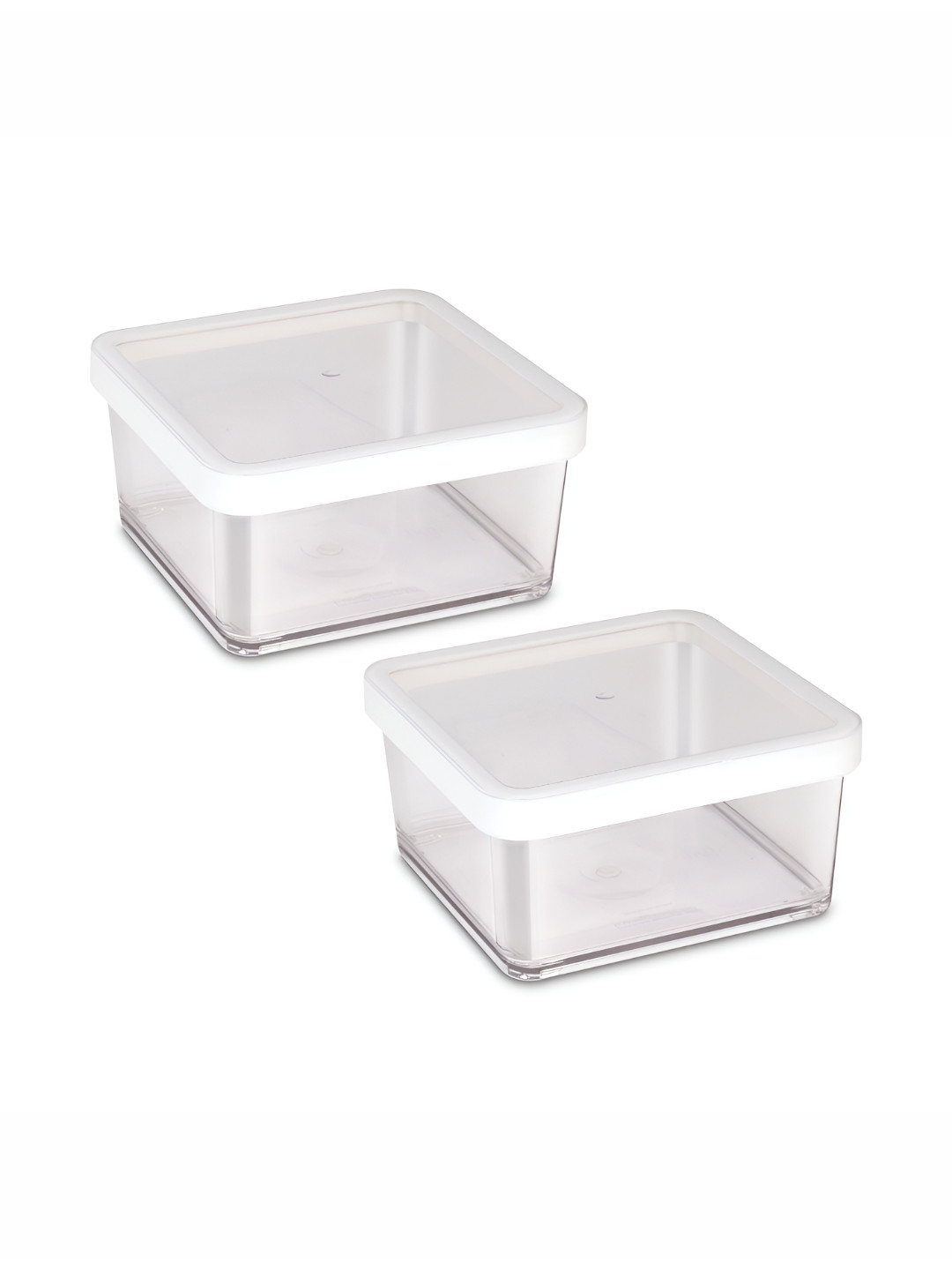 Nayasa Nicola Set Of 2 Clear Kitchen Storage Containers