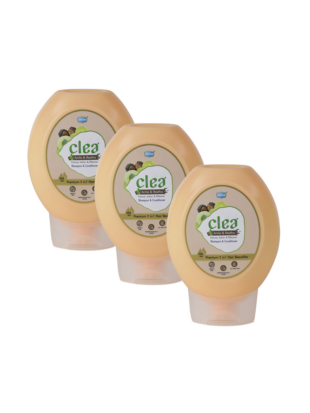 Clea Set Of 3 Amla & Reetha Shampoo & Conditioner - 350ml Each