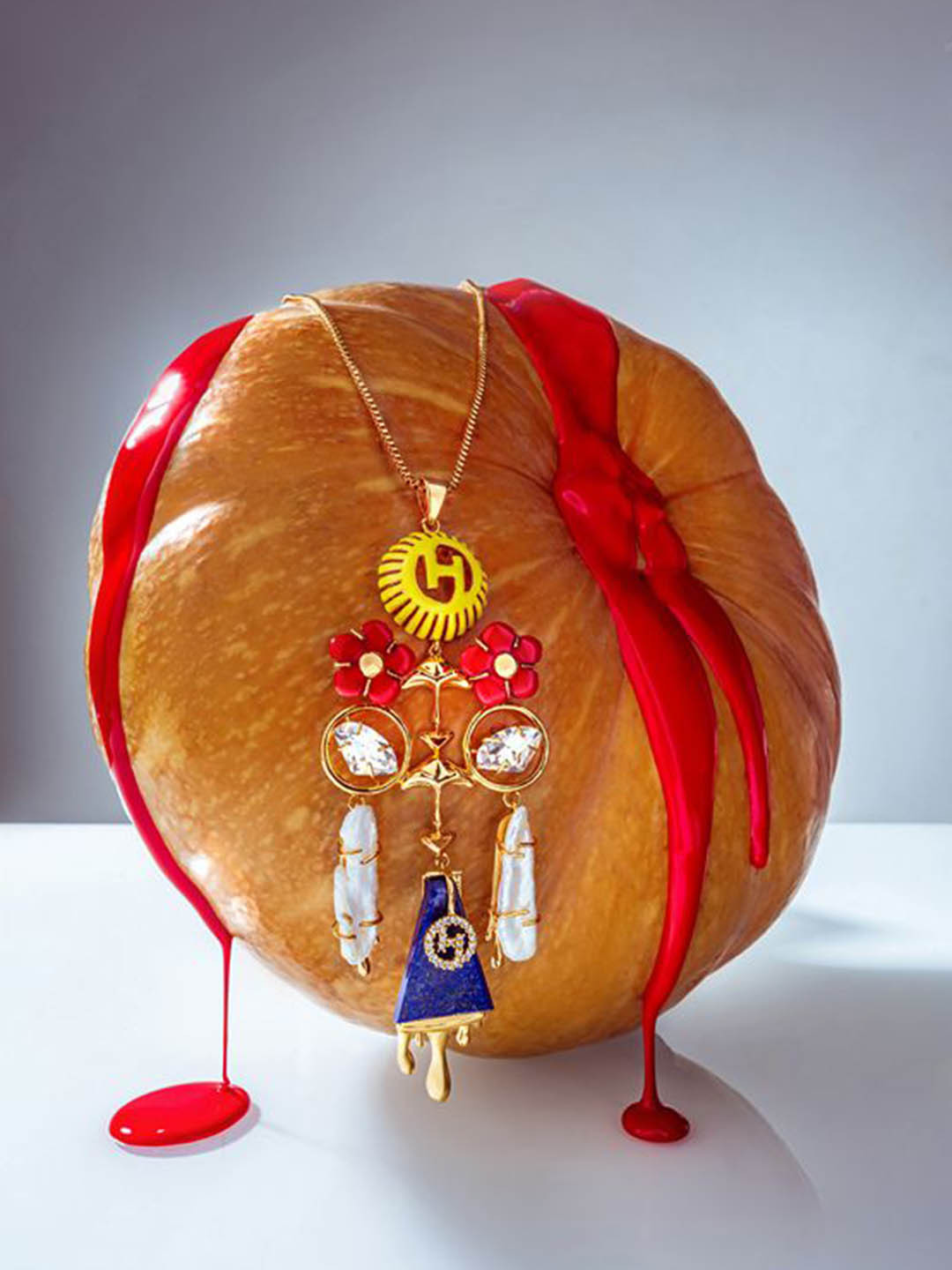 Outhouse Gold-Plated Lapis Lazuli The Feriae Pendant