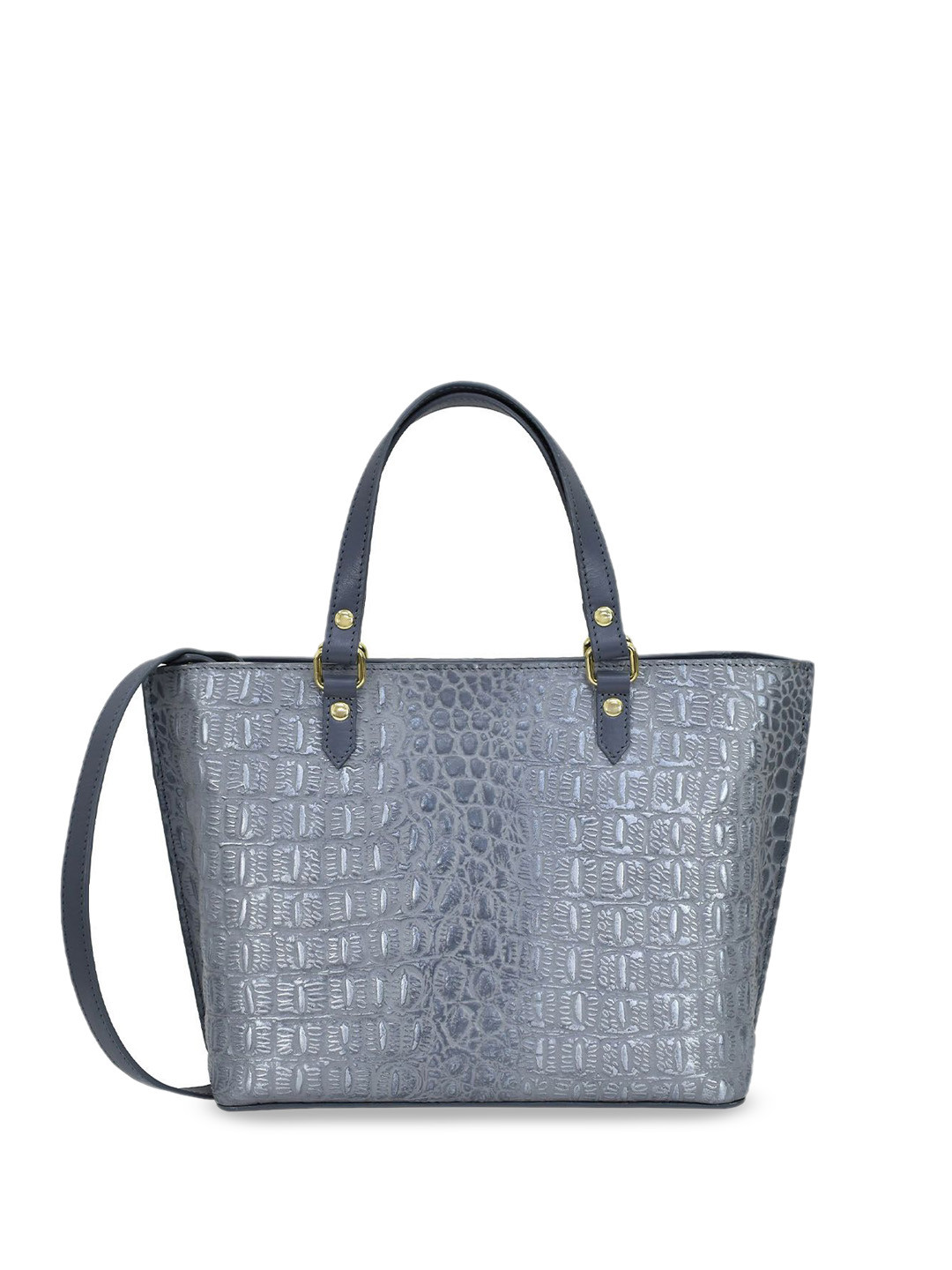 Anuschka Animal Textured Leather Oversized Structured Shoulder Bag with Quilted