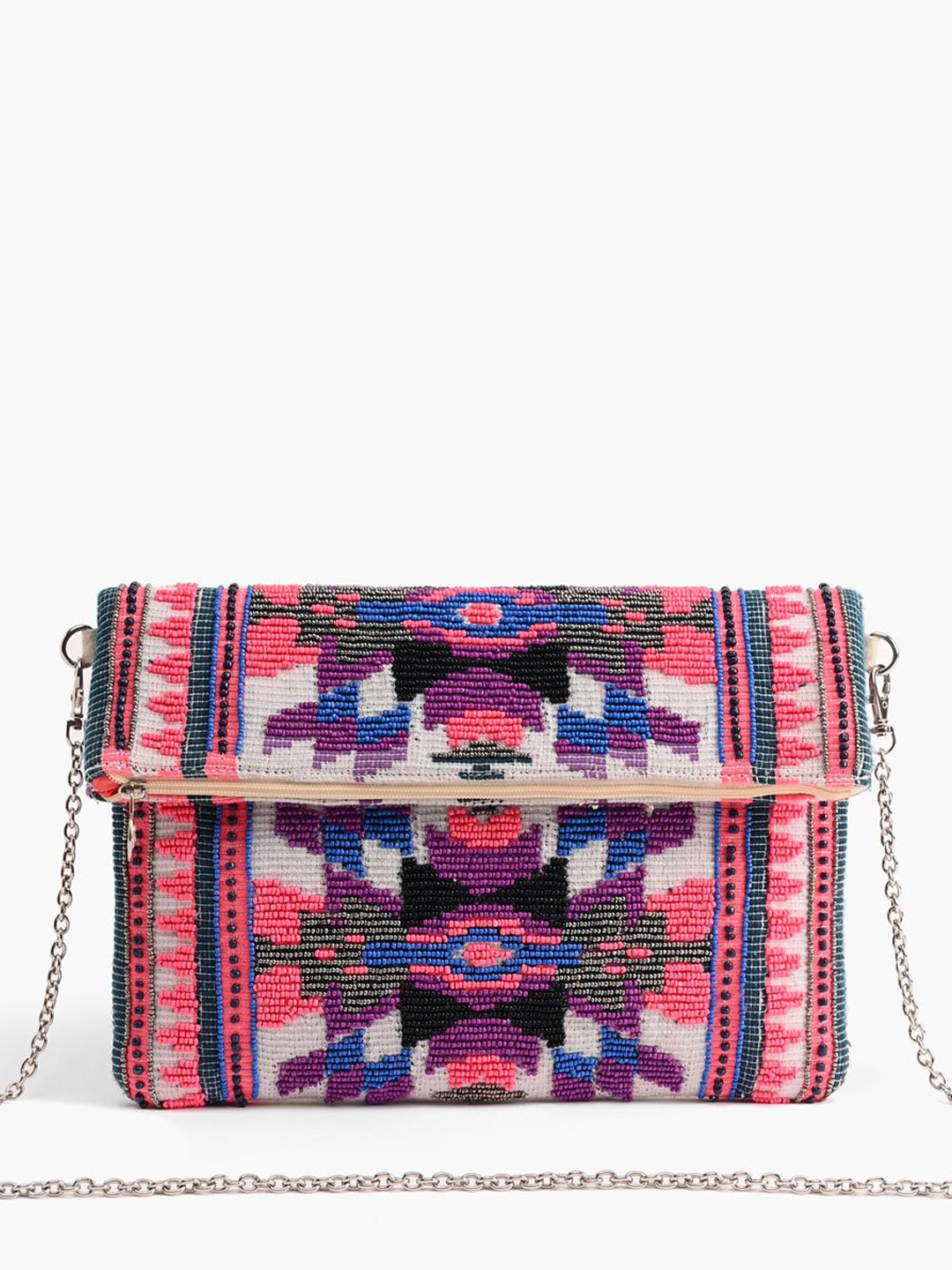 BohoGirl Embellished Foldover Clutch