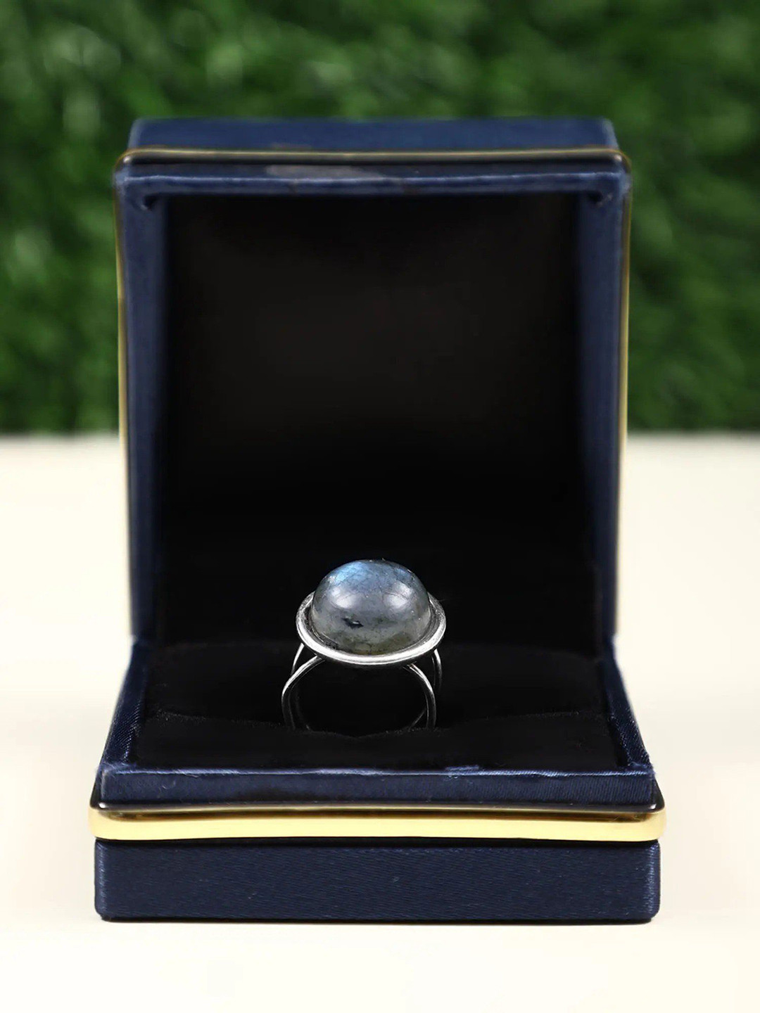 Exotic India Labradorite Gemstone Sterling Silver Adjustable Ring