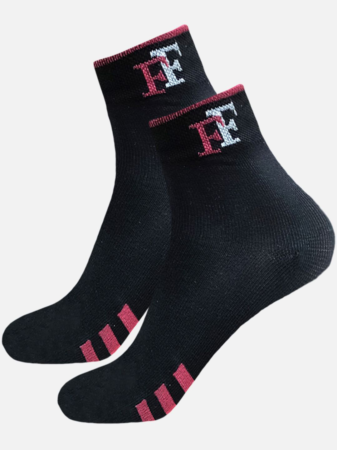 FIMS Men Striped Crew Ankle Length Socks